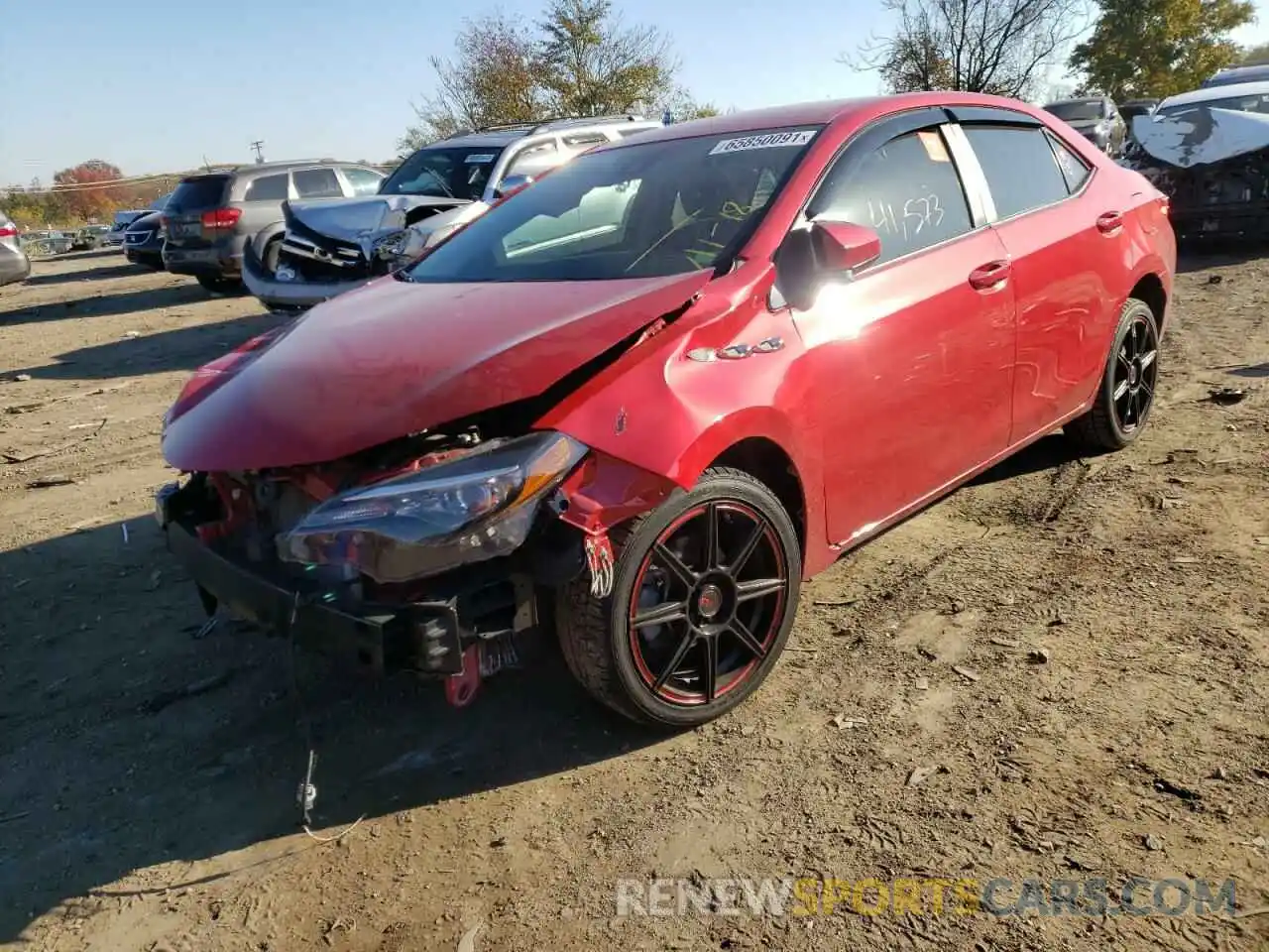 2 Photograph of a damaged car 2T1BURHE3KC203166 TOYOTA COROLLA 2019