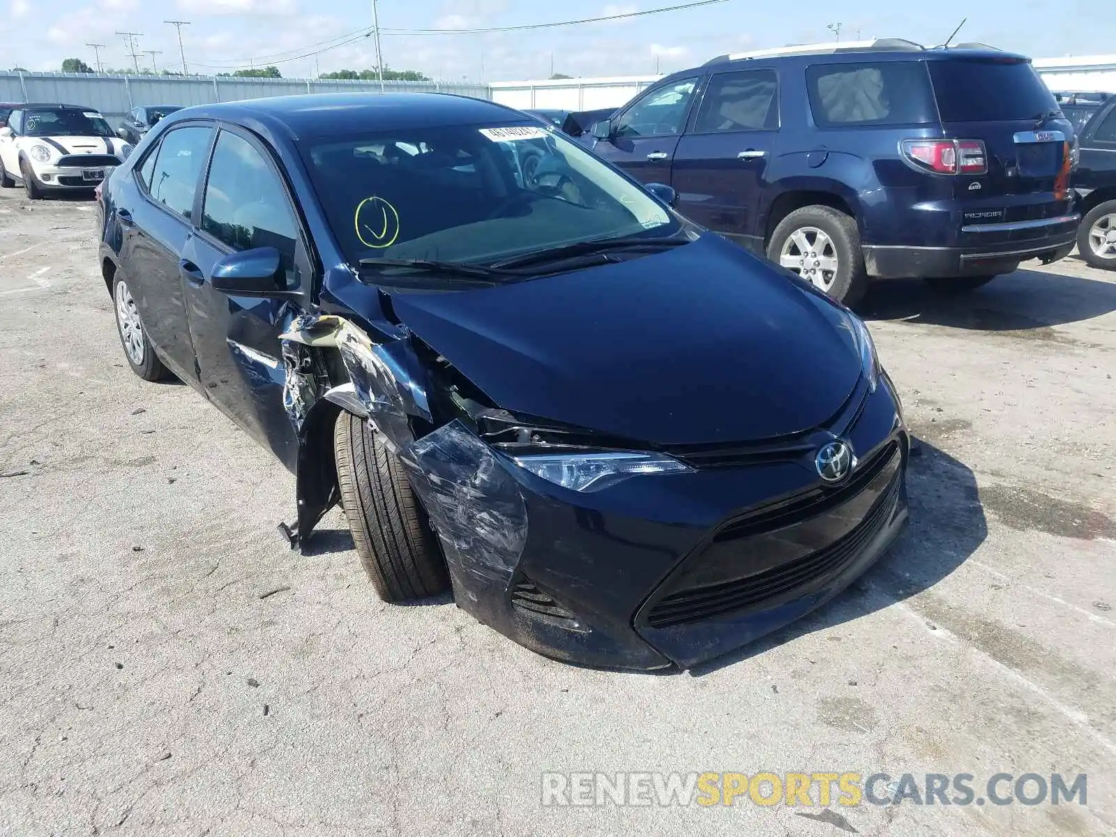 1 Photograph of a damaged car 2T1BURHE3KC205130 TOYOTA COROLLA 2019