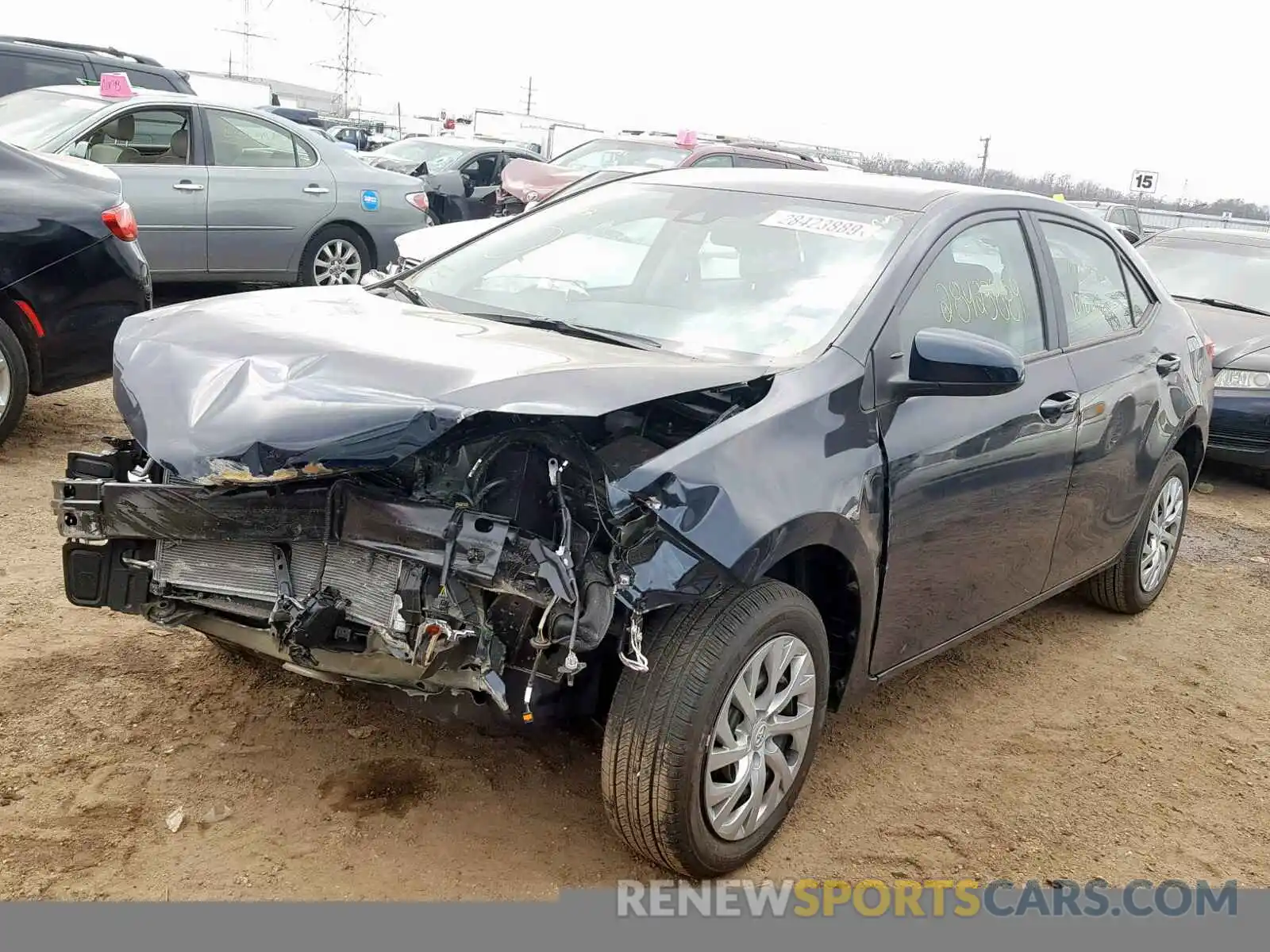2 Photograph of a damaged car 2T1BURHE3KC207265 TOYOTA COROLLA 2019
