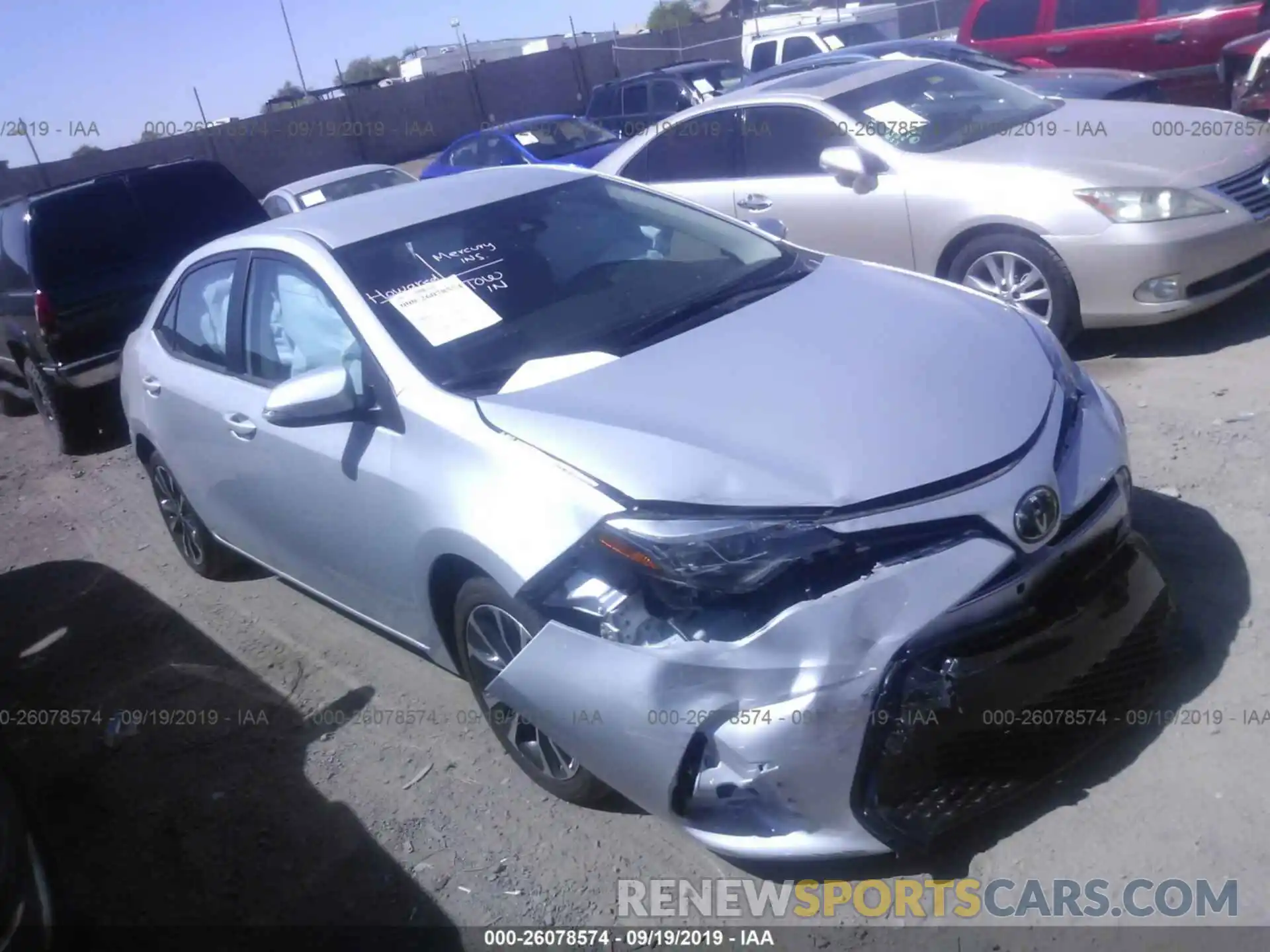 1 Photograph of a damaged car 2T1BURHE3KC210313 TOYOTA COROLLA 2019