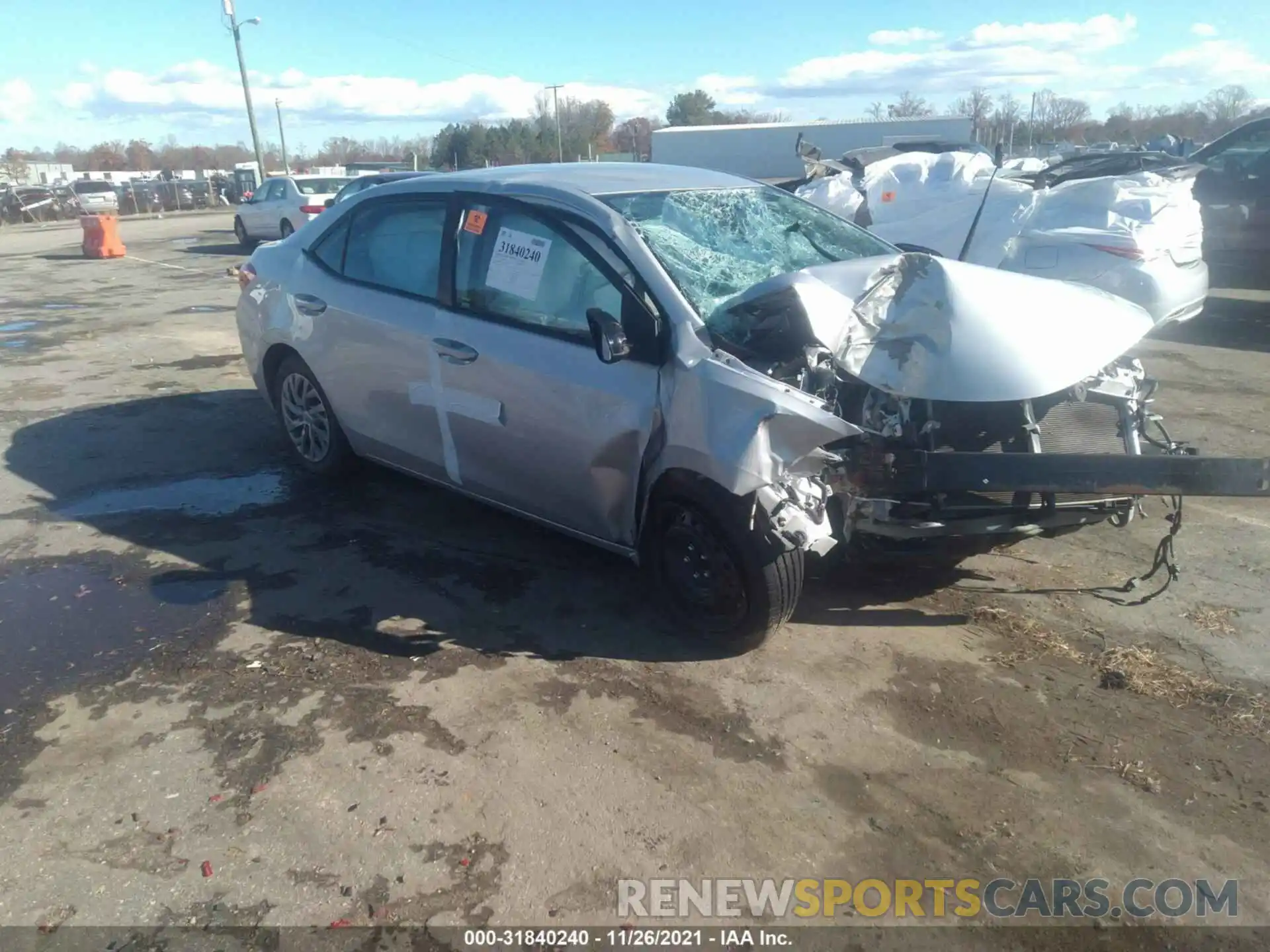 1 Photograph of a damaged car 2T1BURHE3KC214250 TOYOTA COROLLA 2019