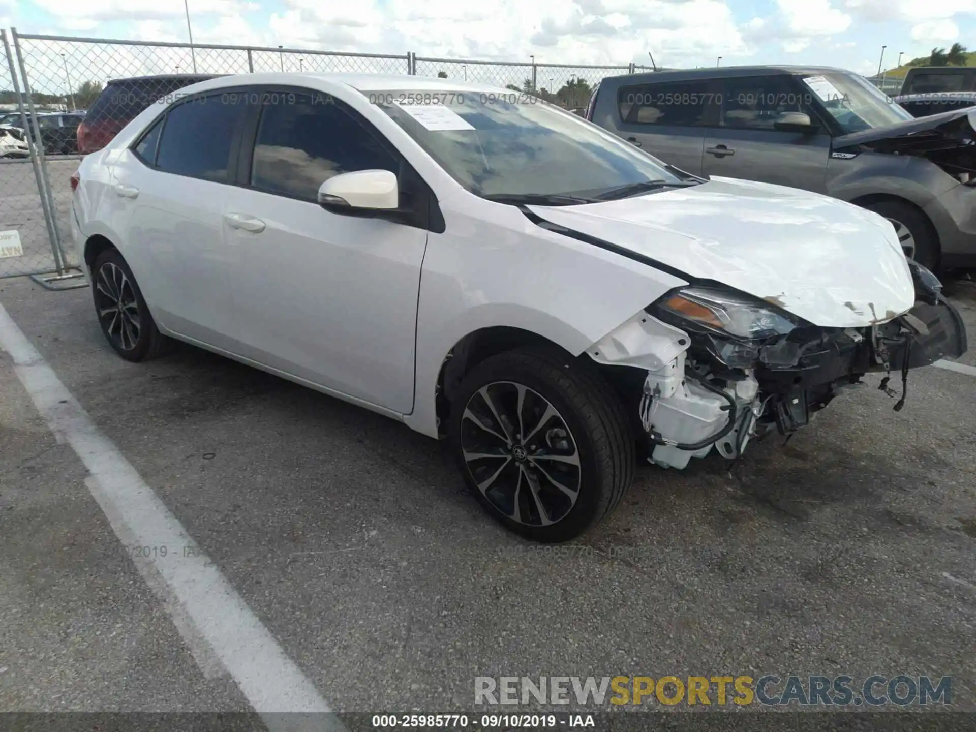 1 Photograph of a damaged car 2T1BURHE3KC217018 TOYOTA COROLLA 2019