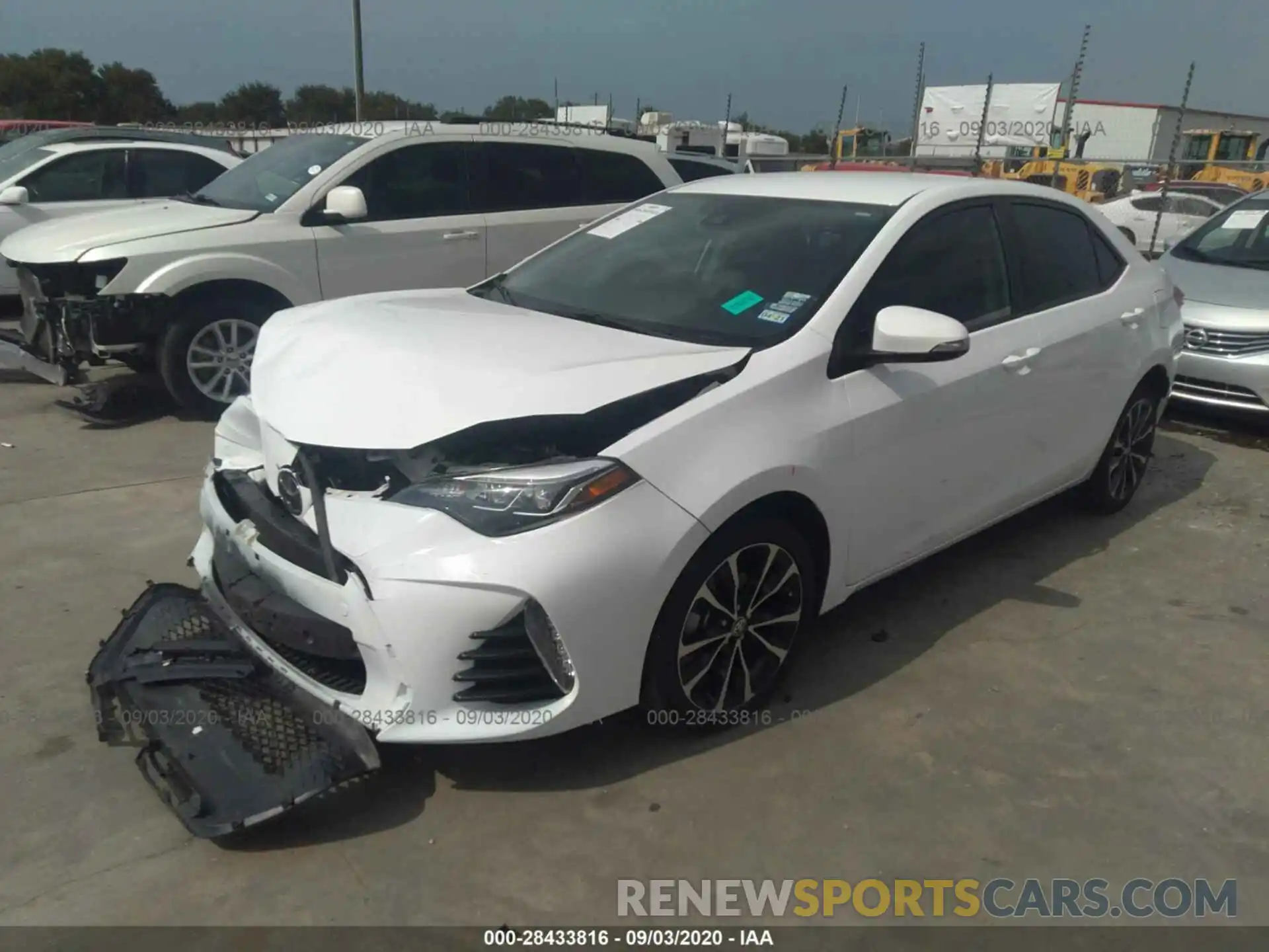 2 Photograph of a damaged car 2T1BURHE3KC217911 TOYOTA COROLLA 2019