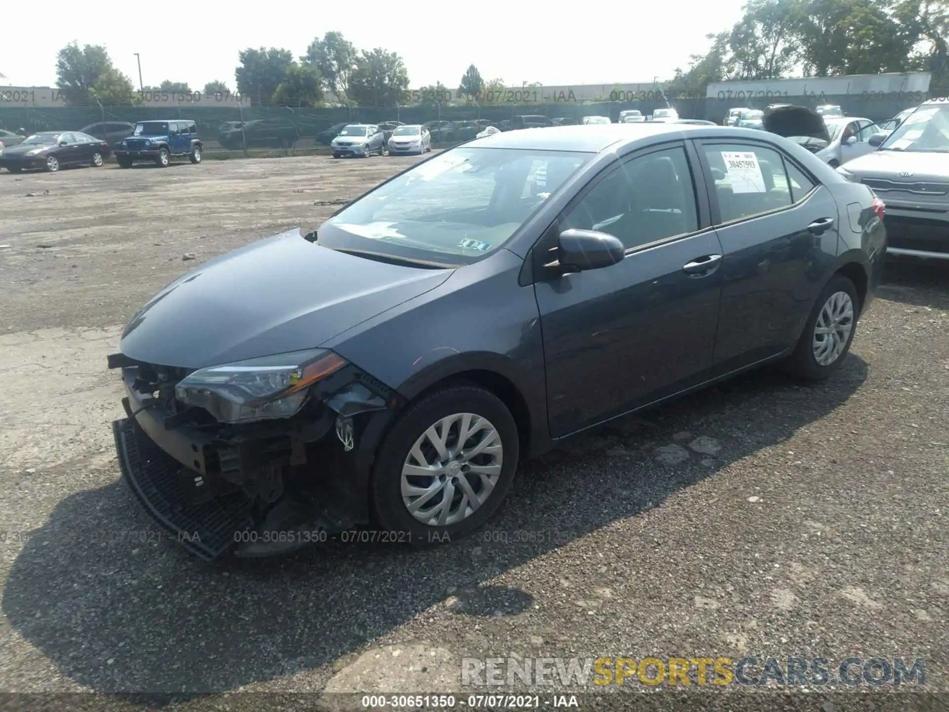 2 Photograph of a damaged car 2T1BURHE3KC223384 TOYOTA COROLLA 2019