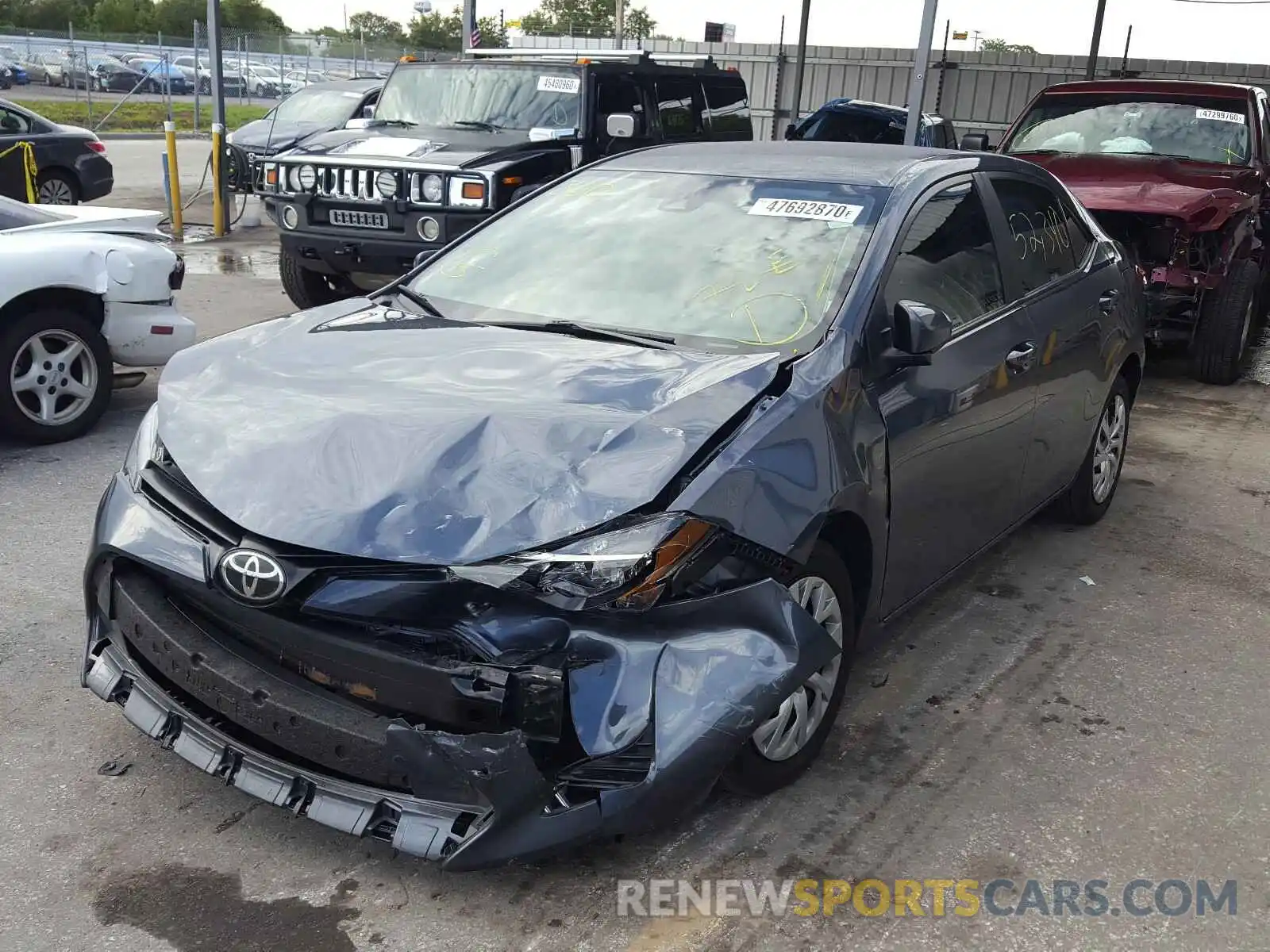 2 Фотография поврежденного автомобиля 2T1BURHE3KC223501 TOYOTA COROLLA 2019