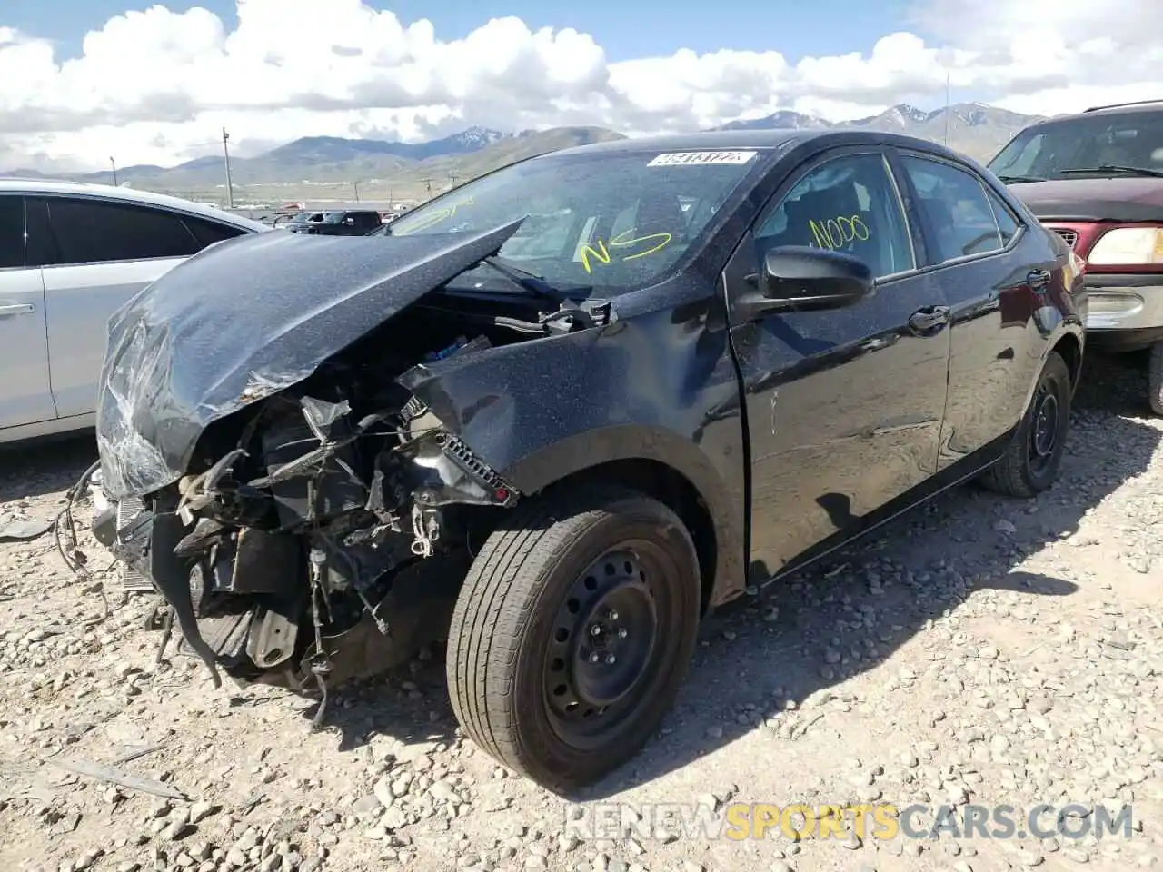 2 Photograph of a damaged car 2T1BURHE3KC224521 TOYOTA COROLLA 2019