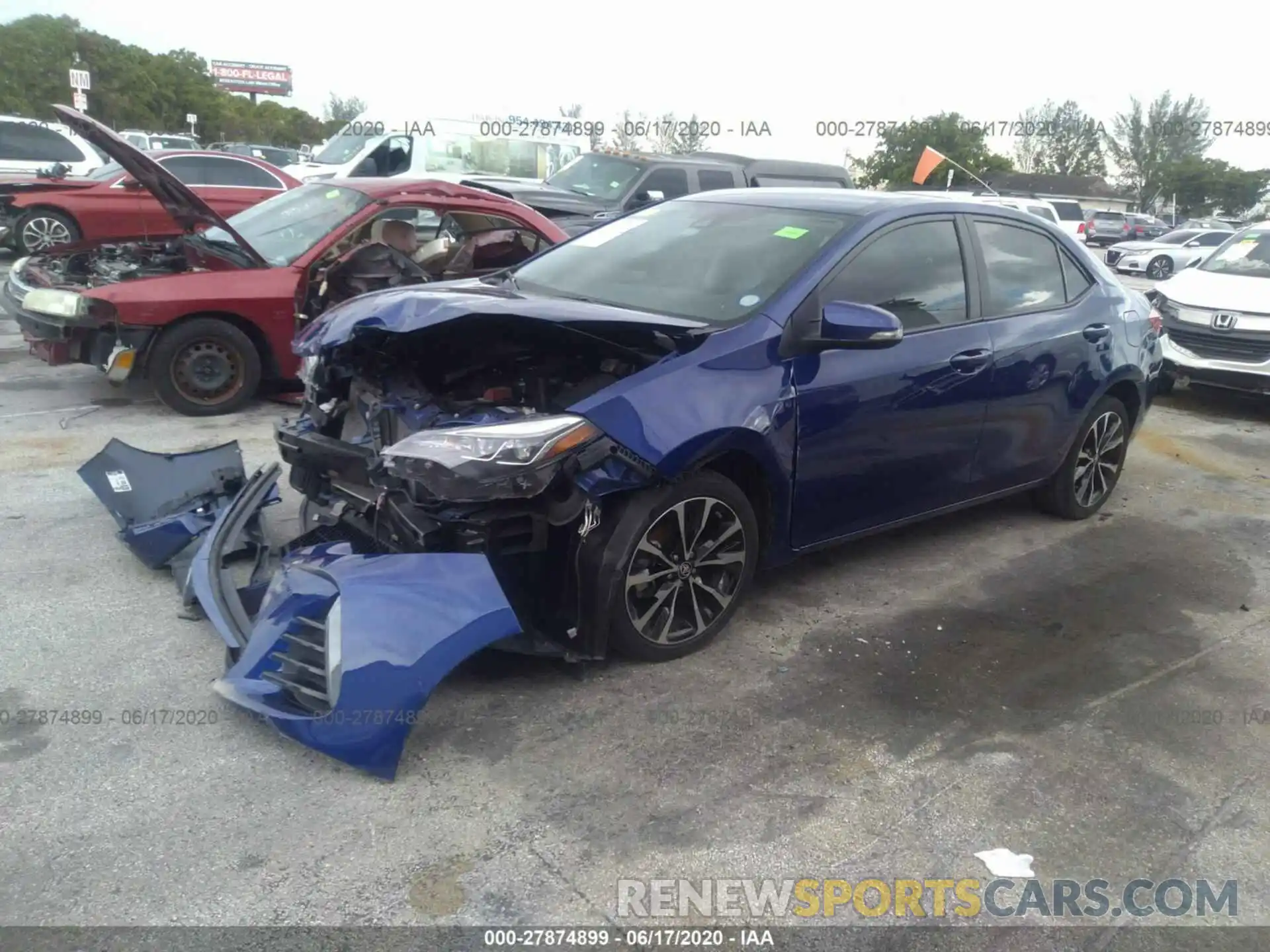 2 Photograph of a damaged car 2T1BURHE3KC226527 TOYOTA COROLLA 2019