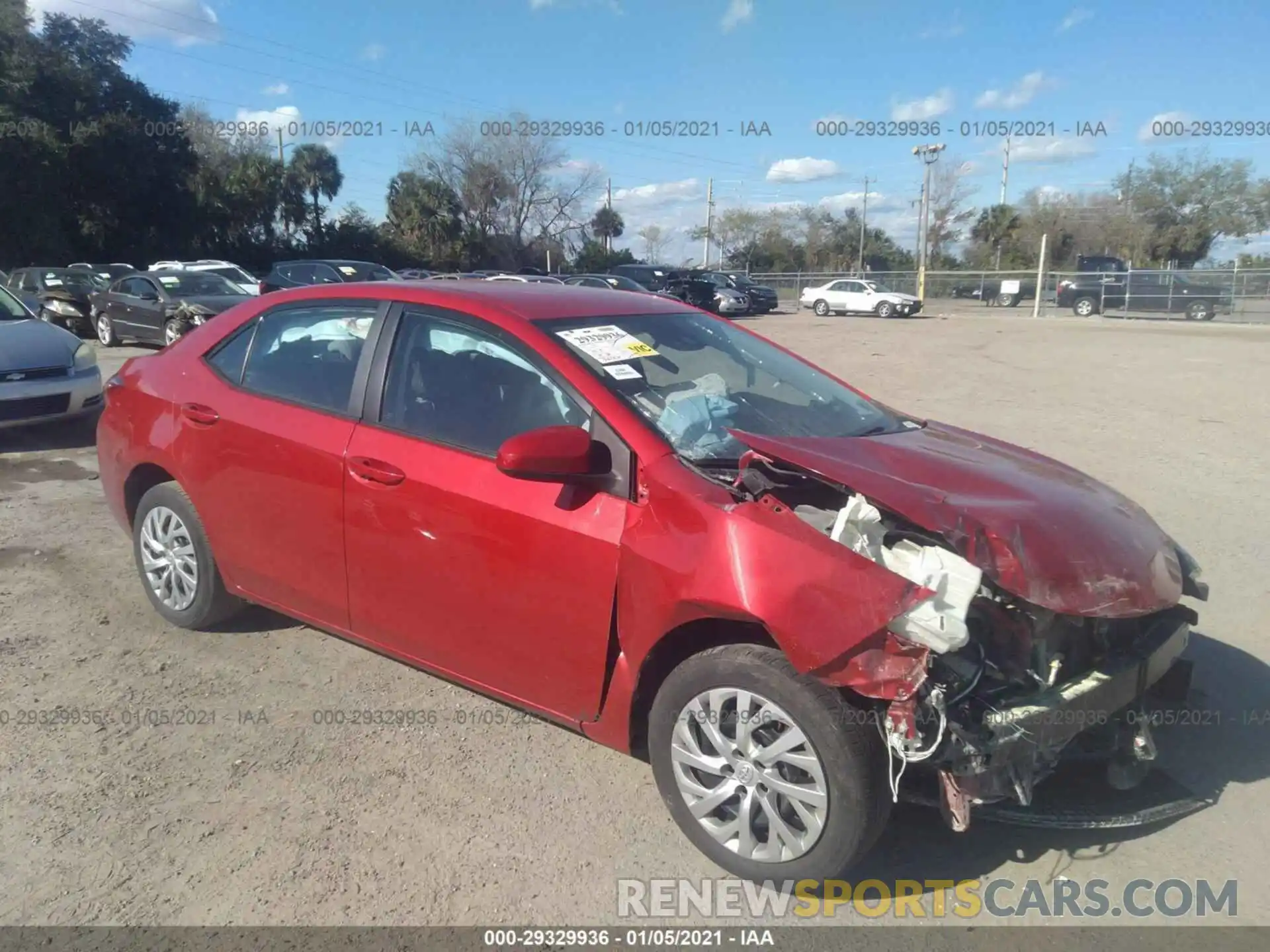 1 Photograph of a damaged car 2T1BURHE3KC227676 TOYOTA COROLLA 2019