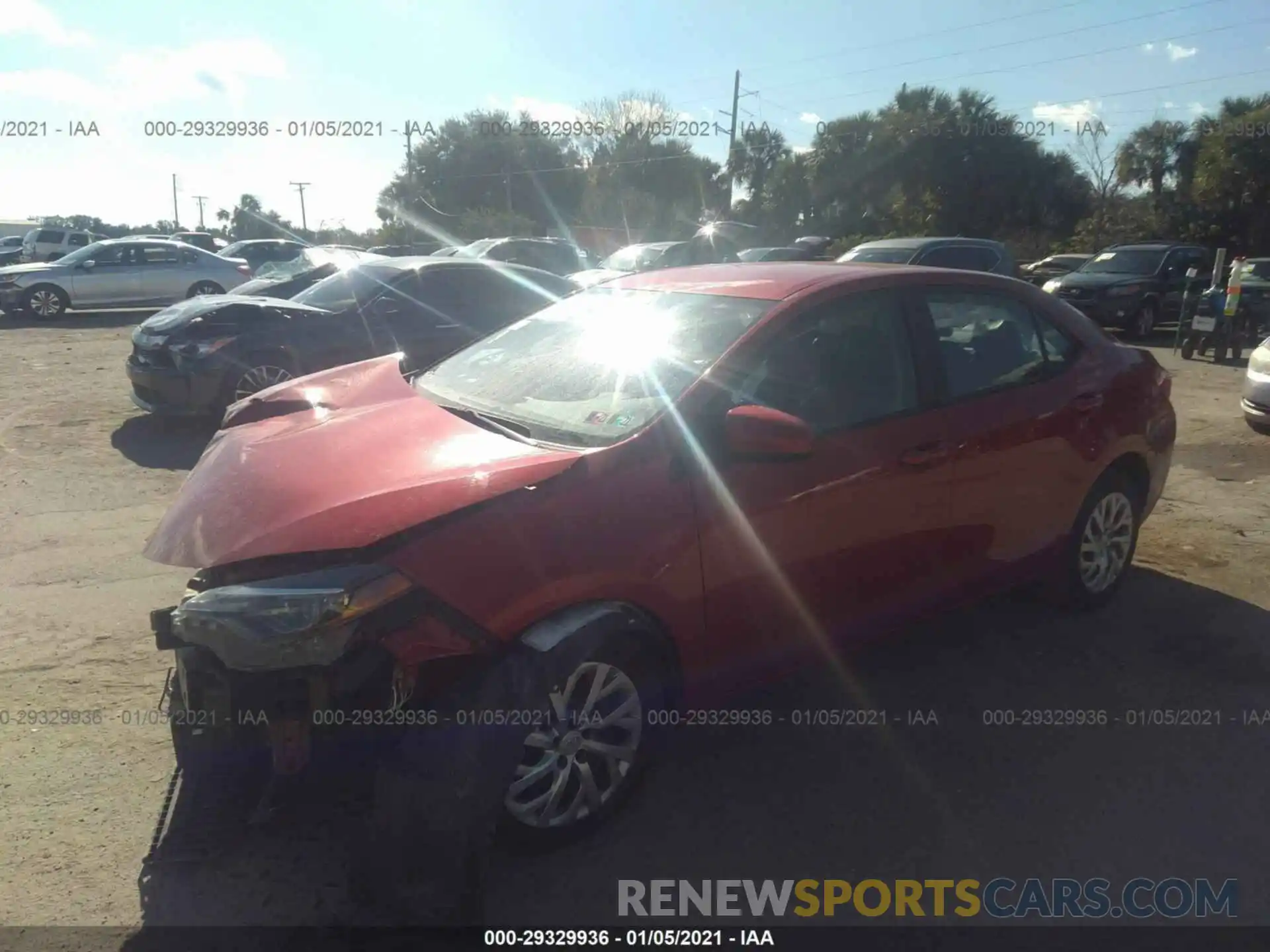 2 Photograph of a damaged car 2T1BURHE3KC227676 TOYOTA COROLLA 2019