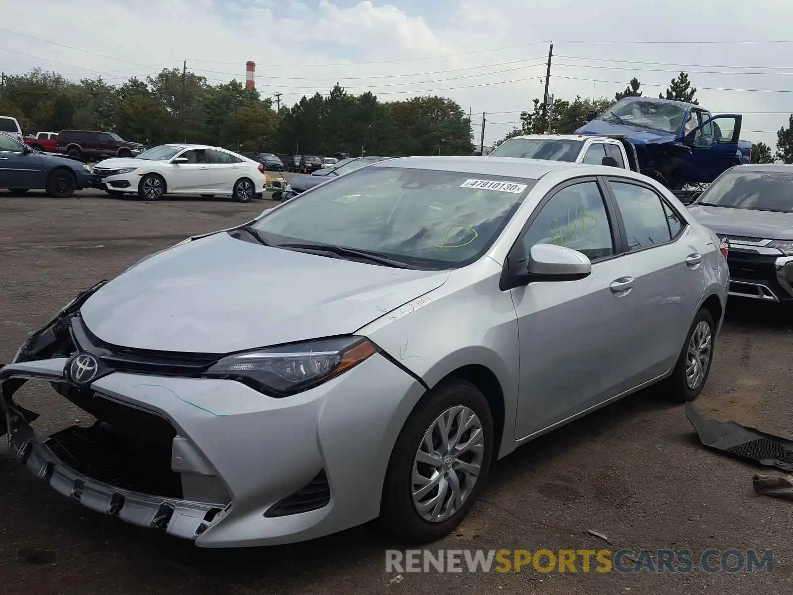 2 Photograph of a damaged car 2T1BURHE3KC228665 TOYOTA COROLLA 2019