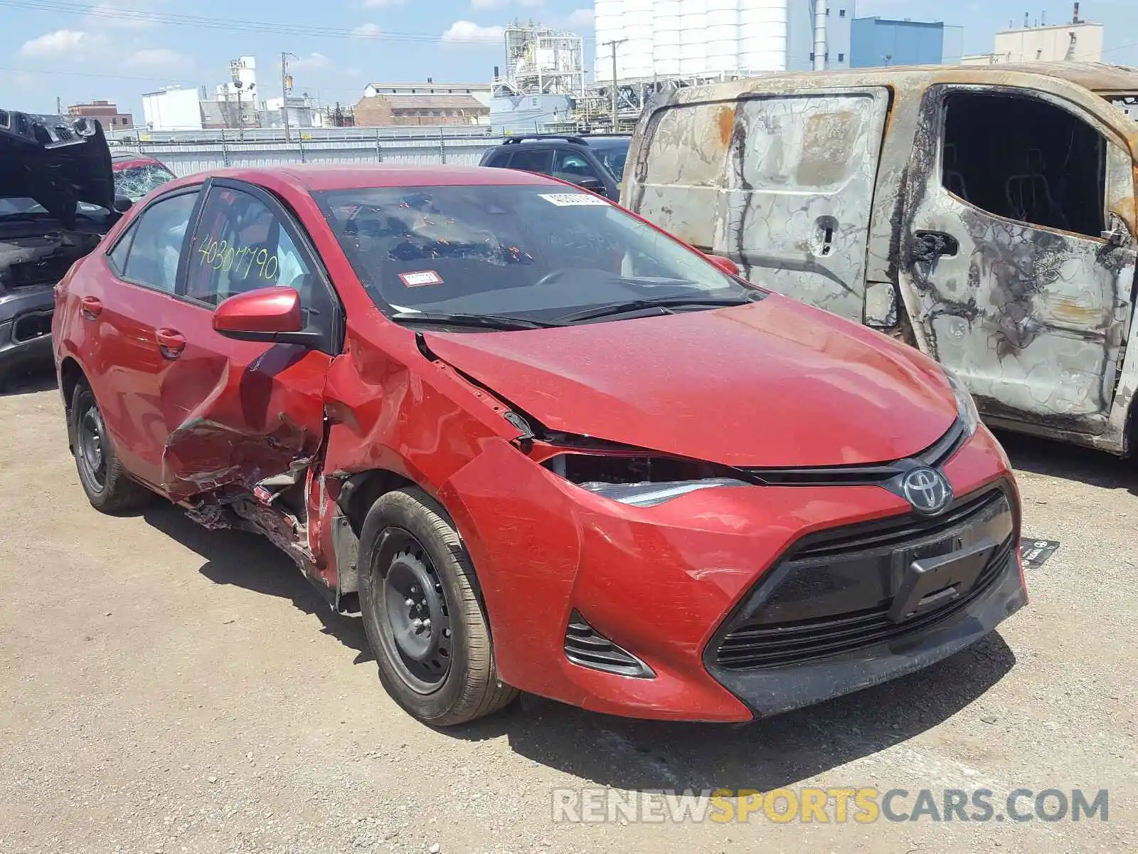 1 Photograph of a damaged car 2T1BURHE3KC228830 TOYOTA COROLLA 2019