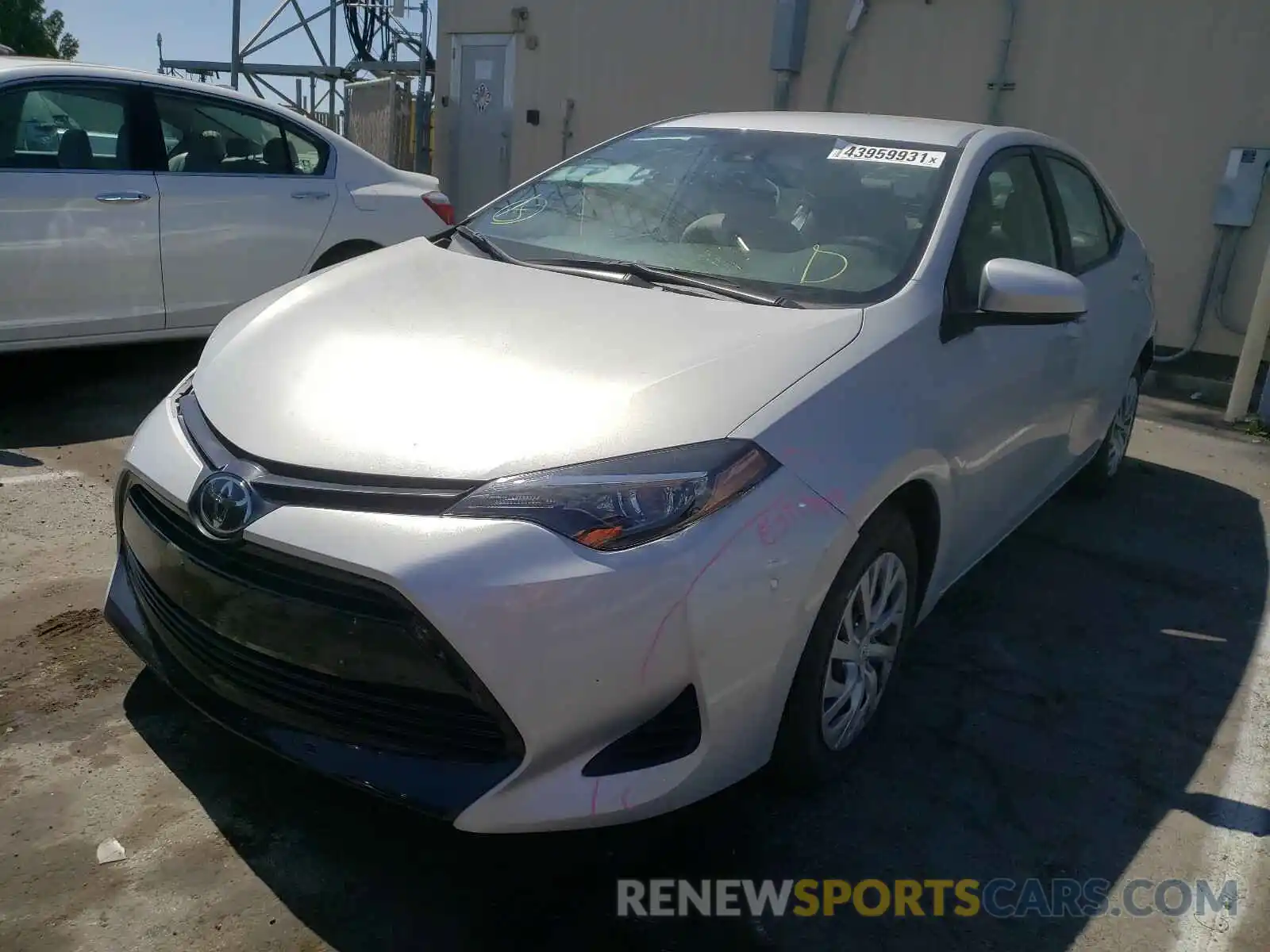 2 Photograph of a damaged car 2T1BURHE3KC228925 TOYOTA COROLLA 2019