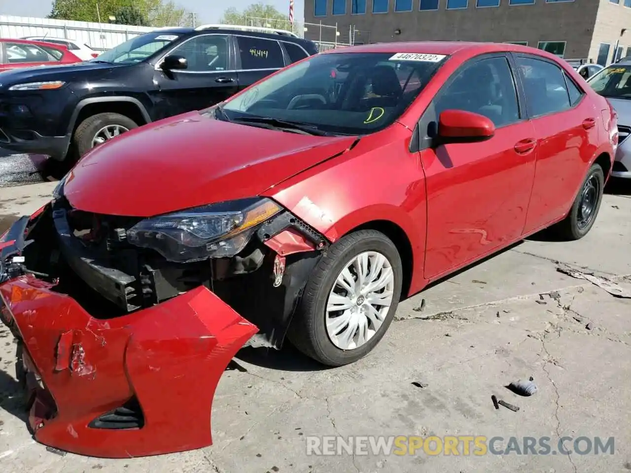 2 Photograph of a damaged car 2T1BURHE3KC232425 TOYOTA COROLLA 2019