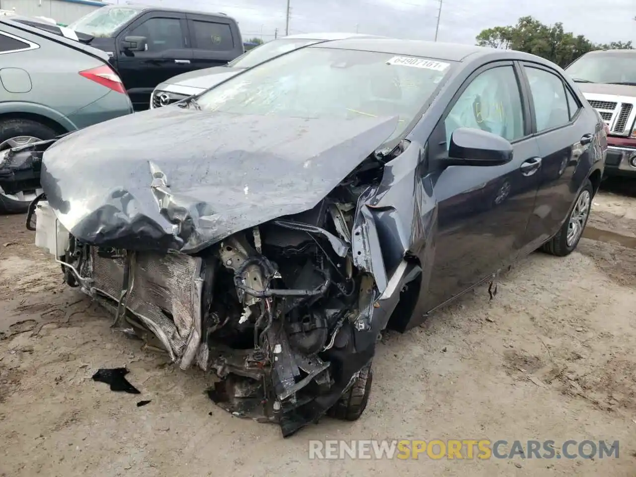 2 Photograph of a damaged car 2T1BURHE3KC232862 TOYOTA COROLLA 2019