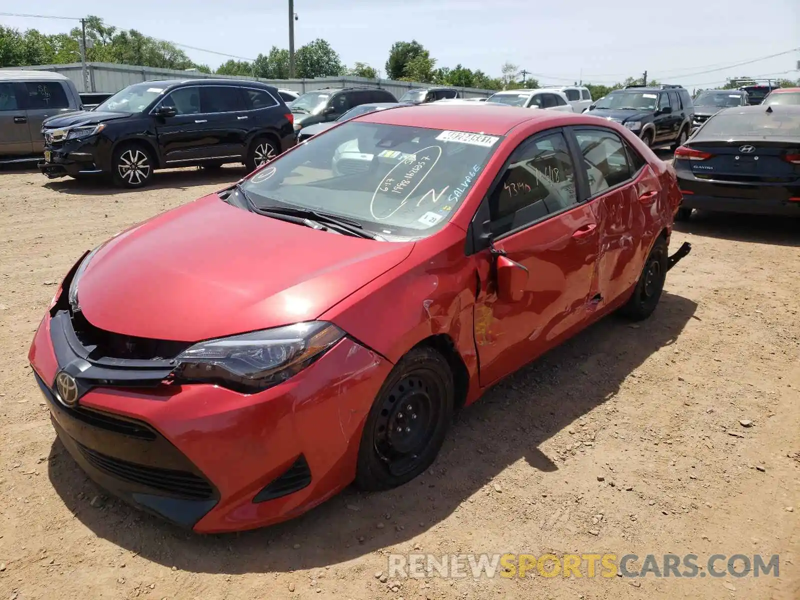 2 Photograph of a damaged car 2T1BURHE3KC233588 TOYOTA COROLLA 2019