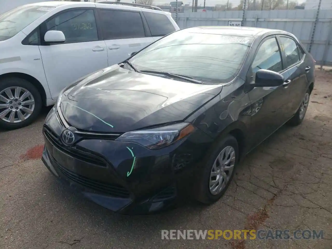 2 Photograph of a damaged car 2T1BURHE3KC234613 TOYOTA COROLLA 2019