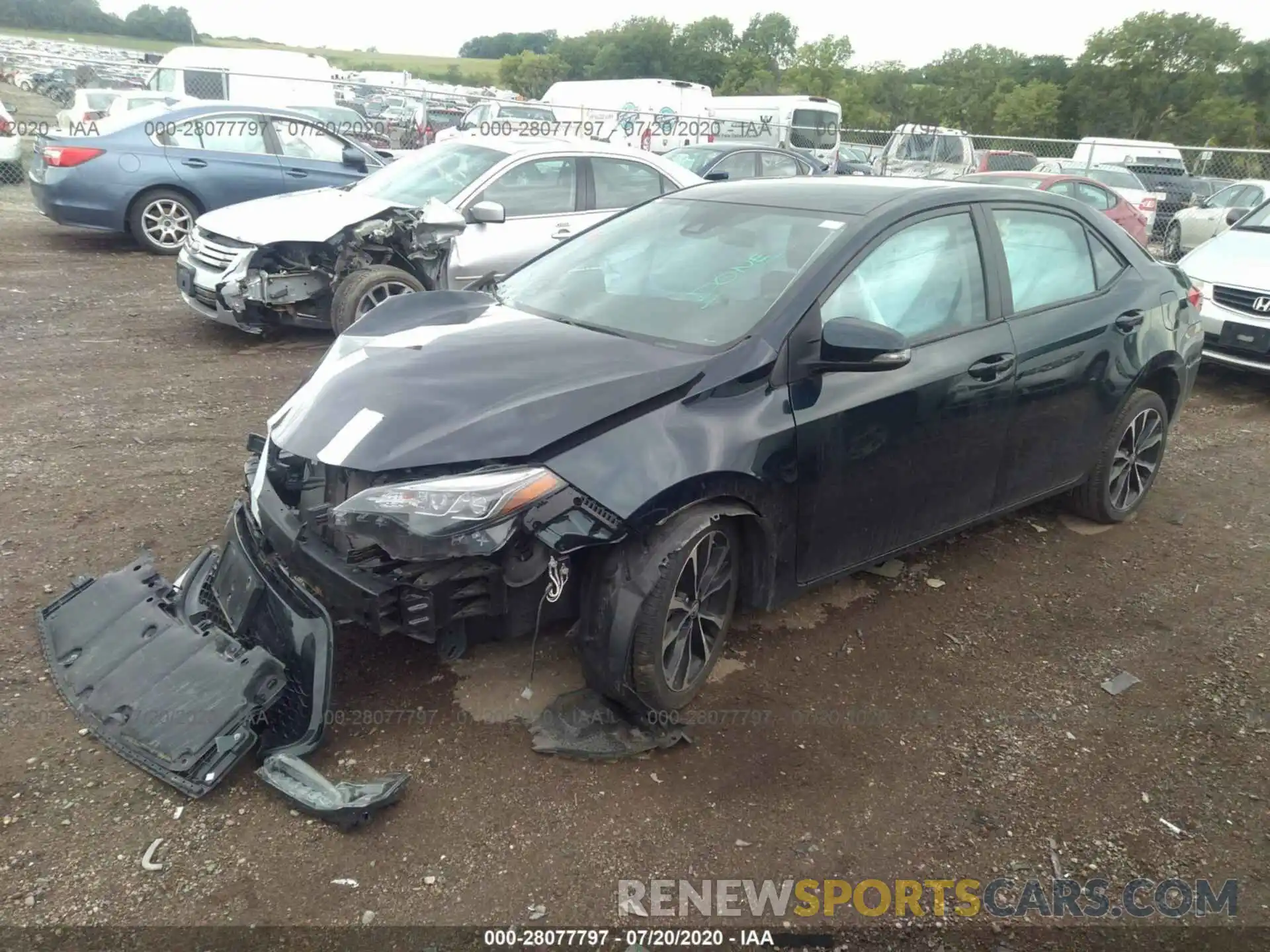 2 Photograph of a damaged car 2T1BURHE3KC235373 TOYOTA COROLLA 2019