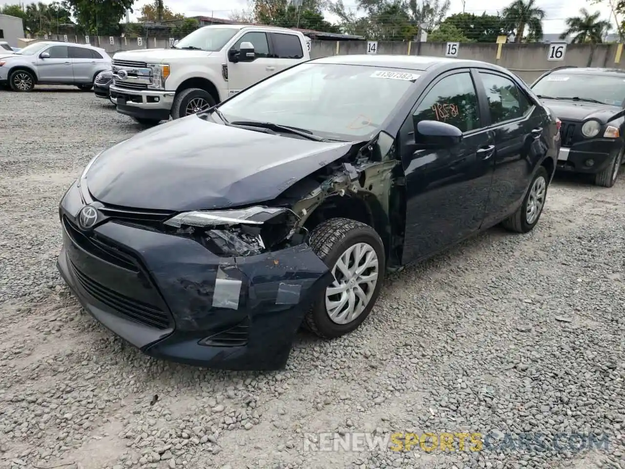 2 Photograph of a damaged car 2T1BURHE3KC237219 TOYOTA COROLLA 2019