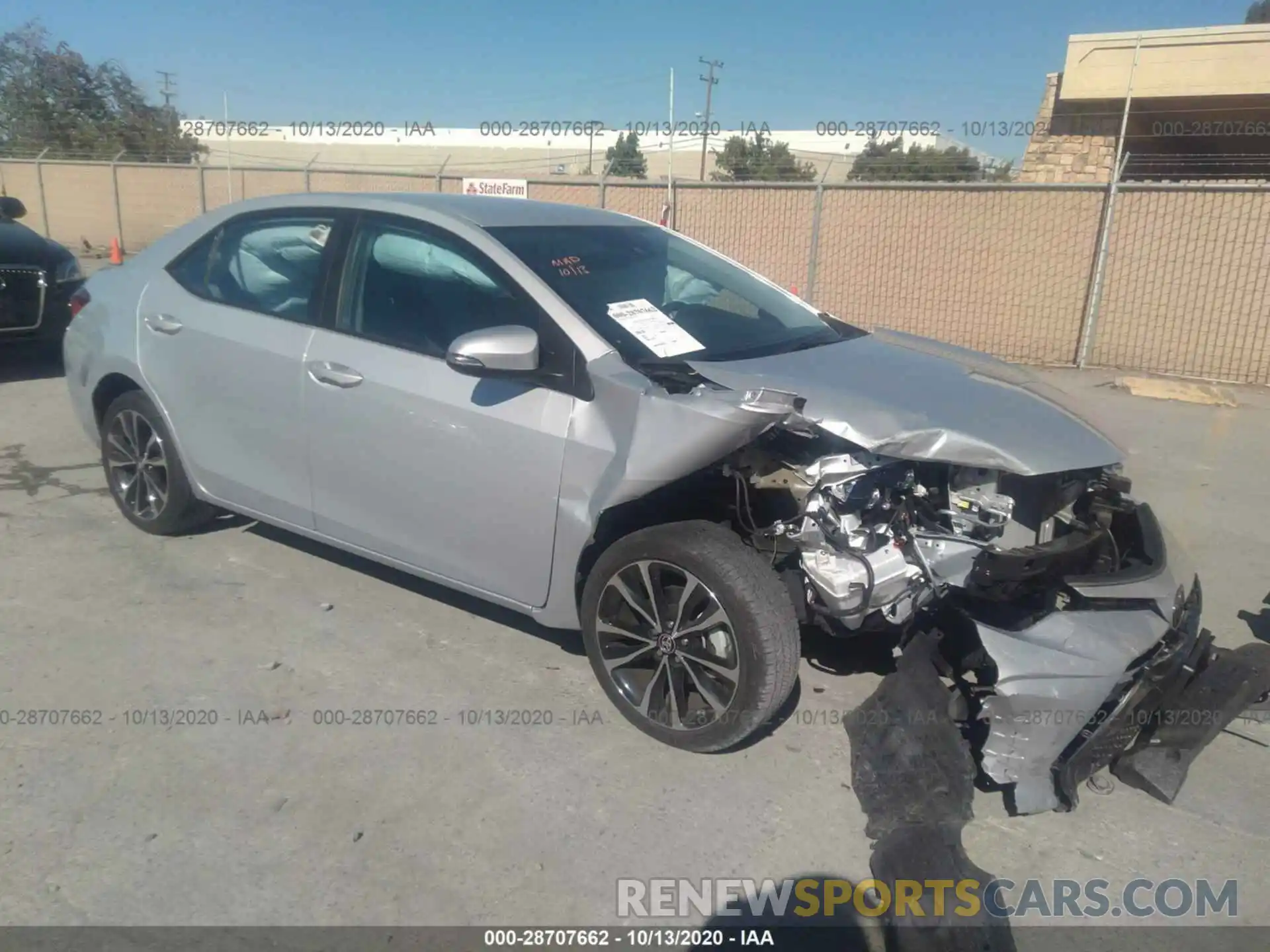 1 Photograph of a damaged car 2T1BURHE3KC238628 TOYOTA COROLLA 2019