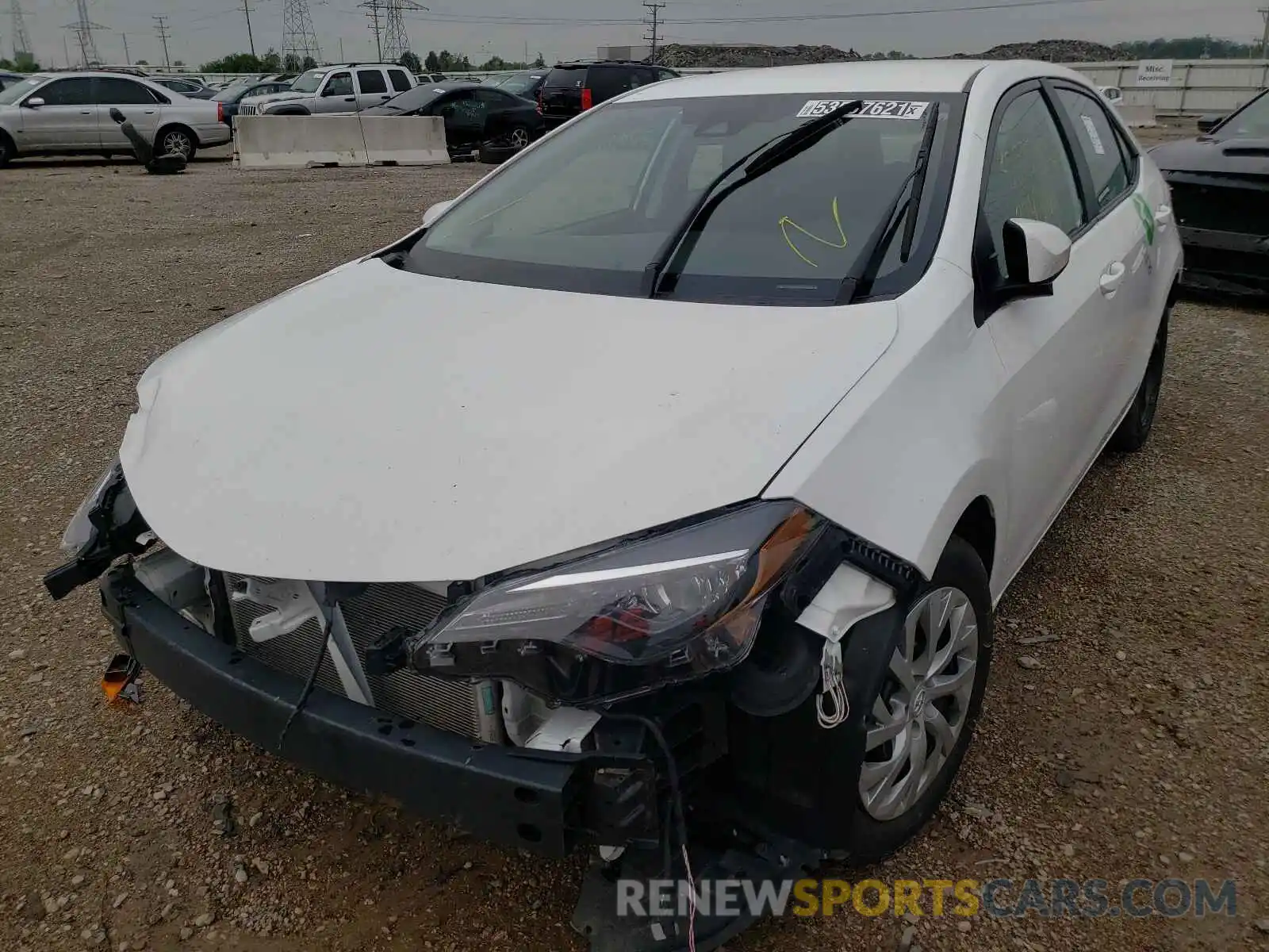 2 Photograph of a damaged car 2T1BURHE3KC238855 TOYOTA COROLLA 2019