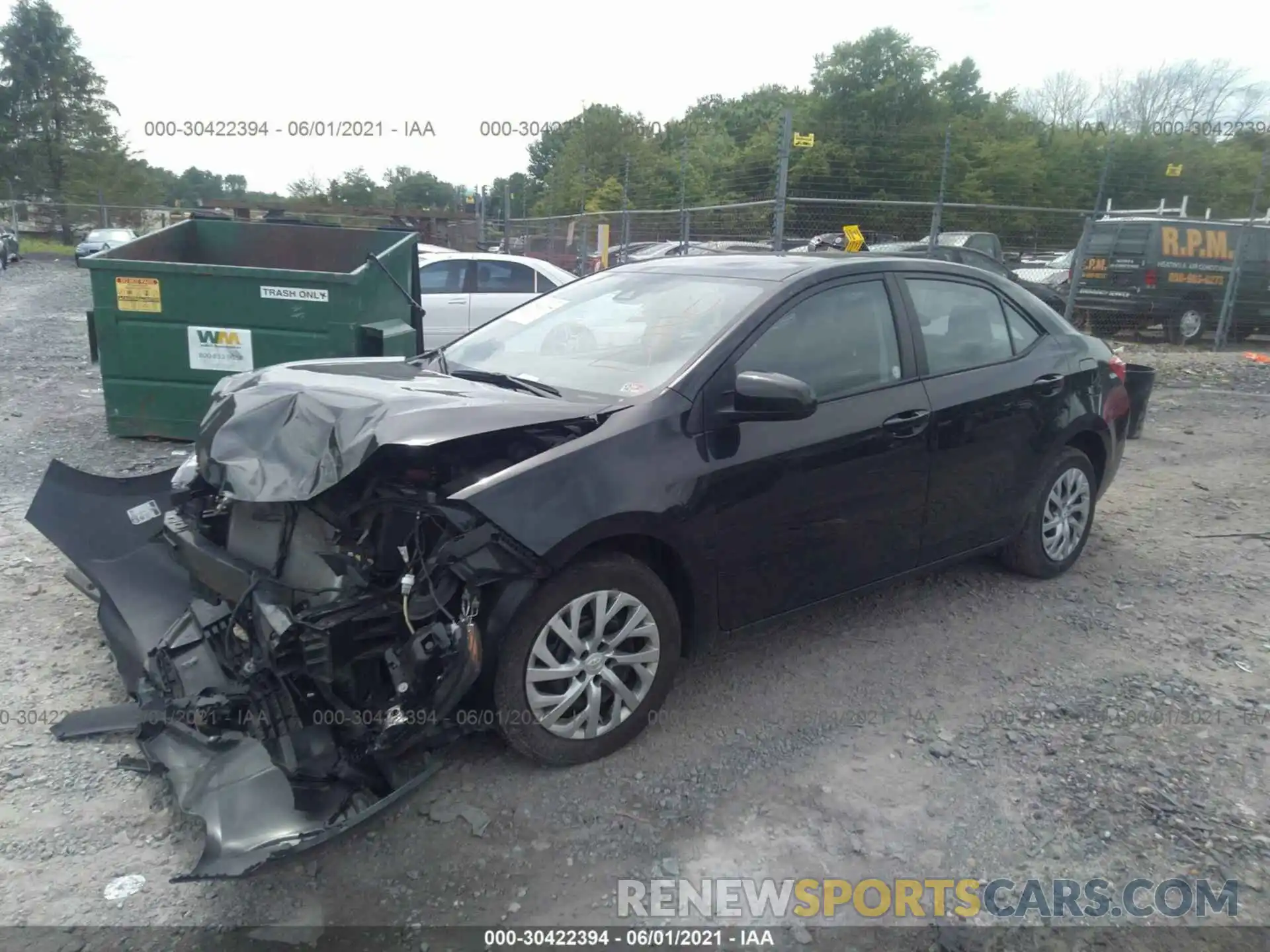 2 Photograph of a damaged car 2T1BURHE3KC241531 TOYOTA COROLLA 2019