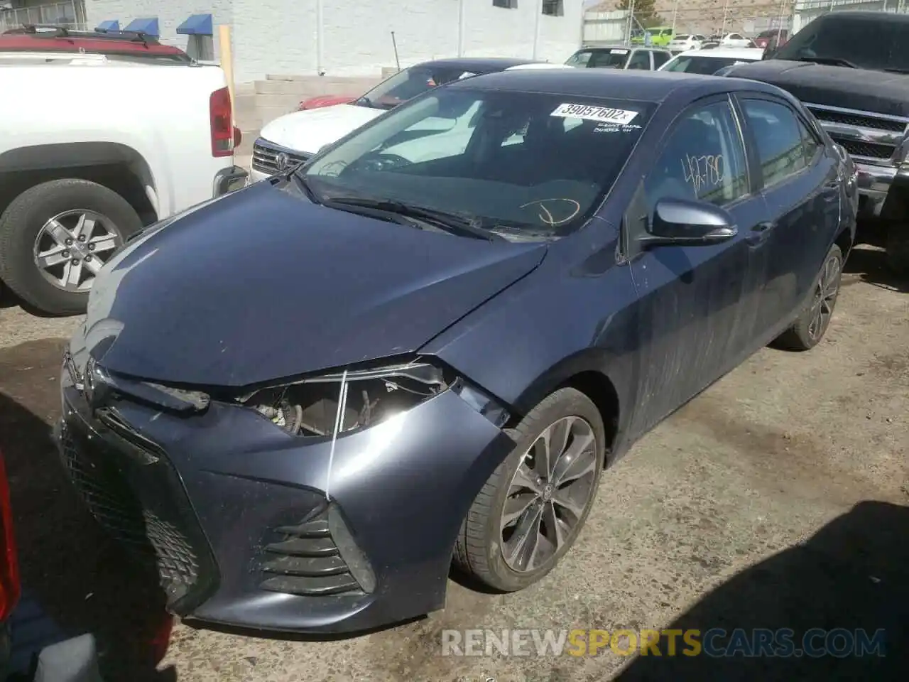 2 Photograph of a damaged car 2T1BURHE3KC241979 TOYOTA COROLLA 2019