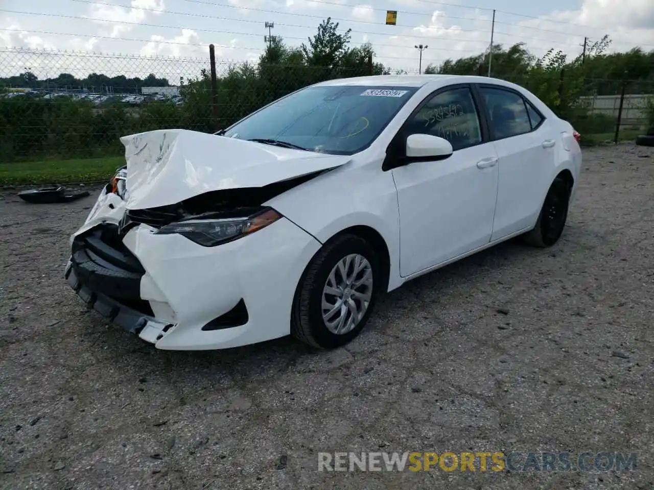 2 Photograph of a damaged car 2T1BURHE3KC243375 TOYOTA COROLLA 2019