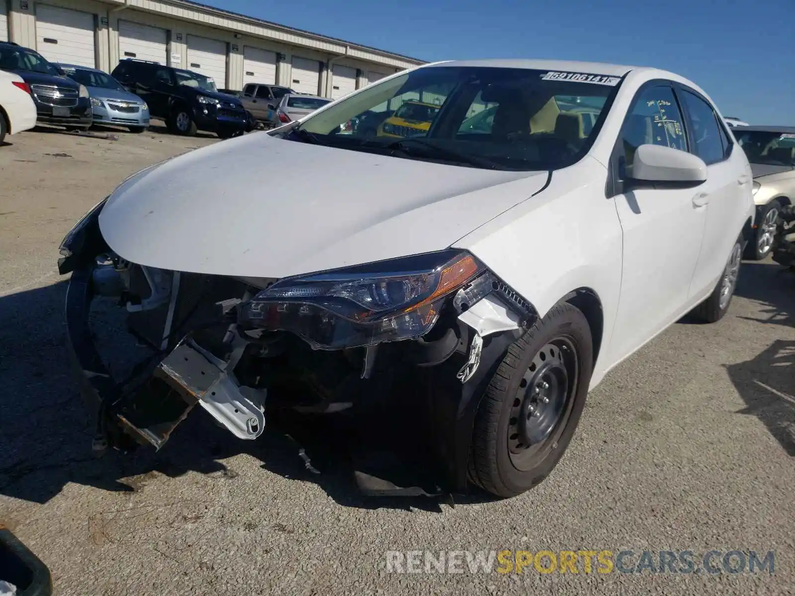 2 Photograph of a damaged car 2T1BURHE3KC245644 TOYOTA COROLLA 2019