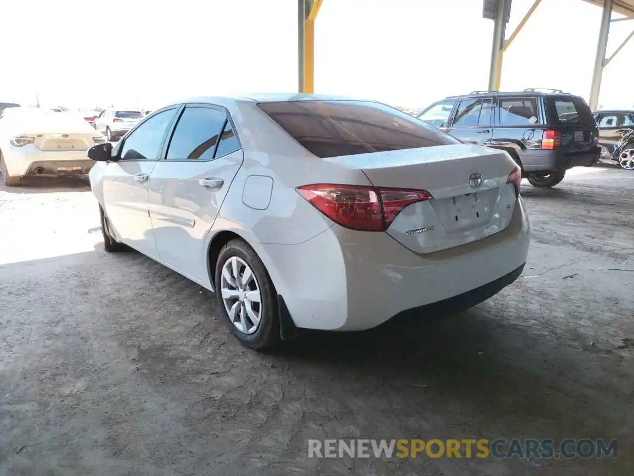 3 Photograph of a damaged car 2T1BURHE3KC246664 TOYOTA COROLLA 2019