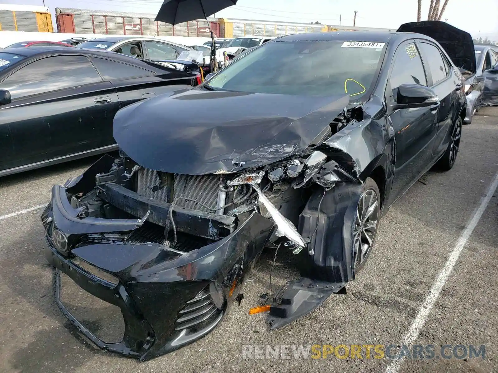 2 Photograph of a damaged car 2T1BURHE4KC126467 TOYOTA COROLLA 2019