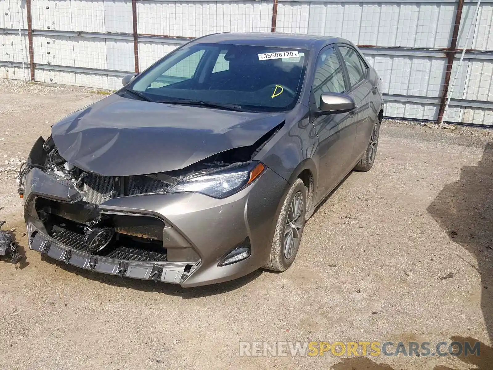 2 Photograph of a damaged car 2T1BURHE4KC127568 TOYOTA COROLLA 2019