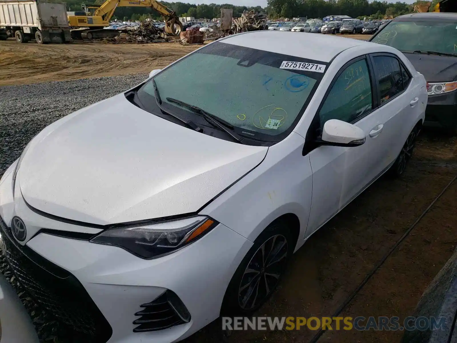 2 Photograph of a damaged car 2T1BURHE4KC128493 TOYOTA COROLLA 2019