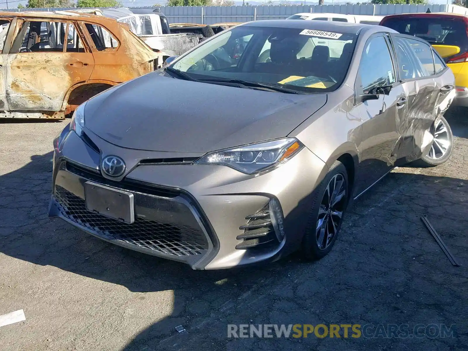 2 Photograph of a damaged car 2T1BURHE4KC128798 TOYOTA COROLLA 2019