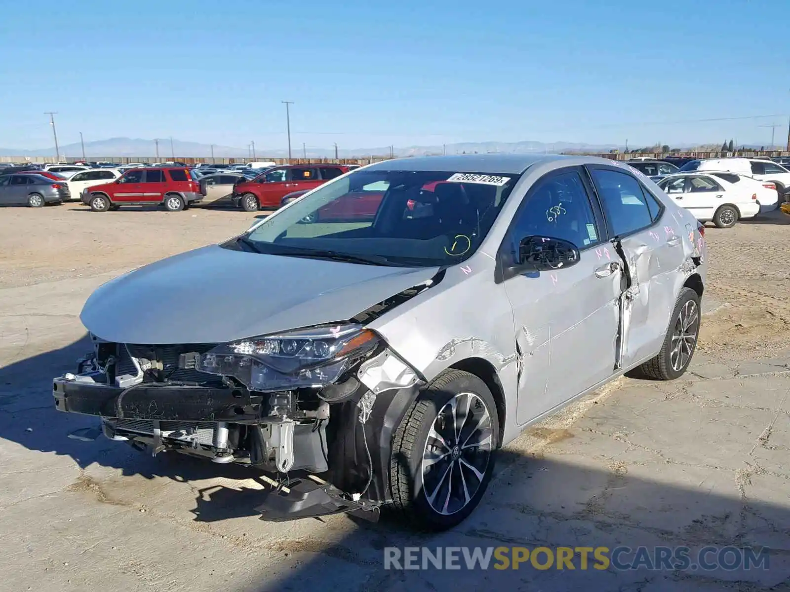 2 Photograph of a damaged car 2T1BURHE4KC130146 TOYOTA COROLLA 2019