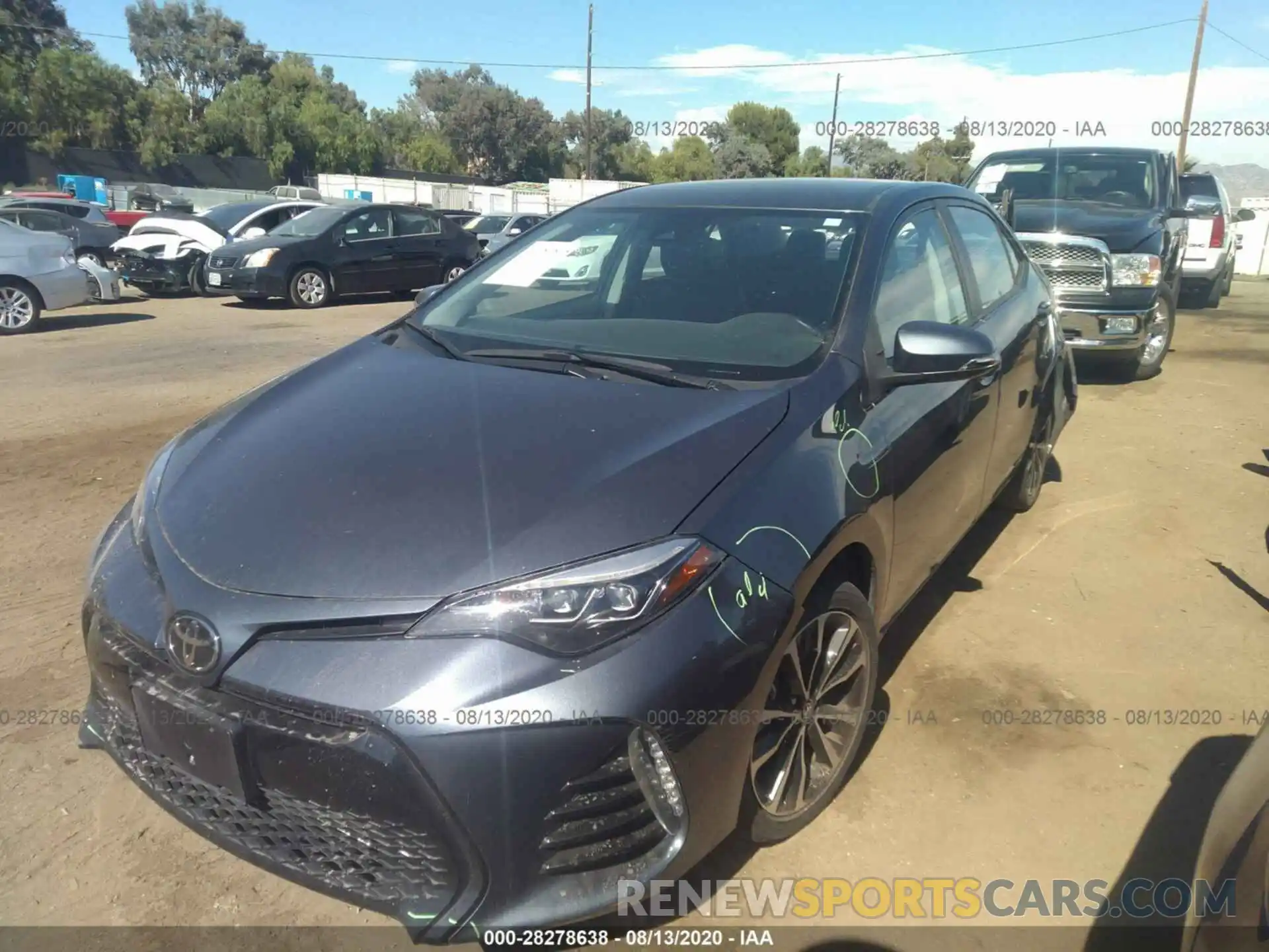 2 Photograph of a damaged car 2T1BURHE4KC130292 TOYOTA COROLLA 2019