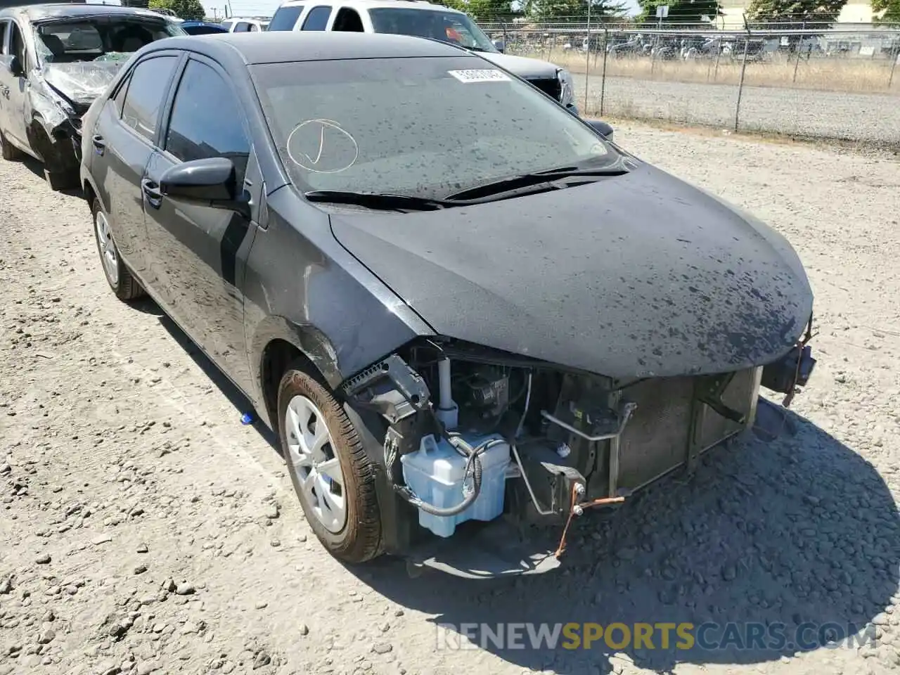 1 Photograph of a damaged car 2T1BURHE4KC131586 TOYOTA COROLLA 2019