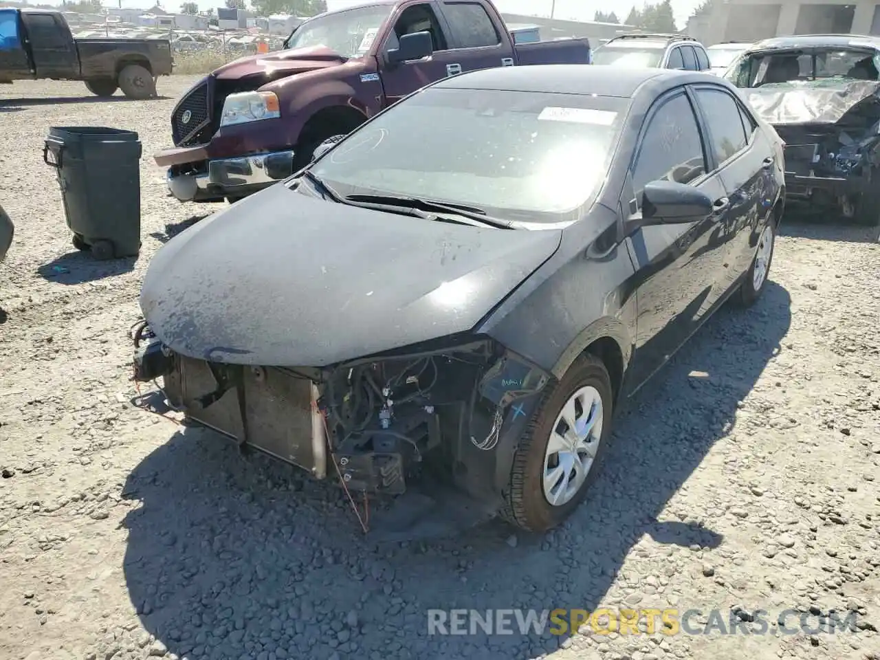 2 Photograph of a damaged car 2T1BURHE4KC131586 TOYOTA COROLLA 2019