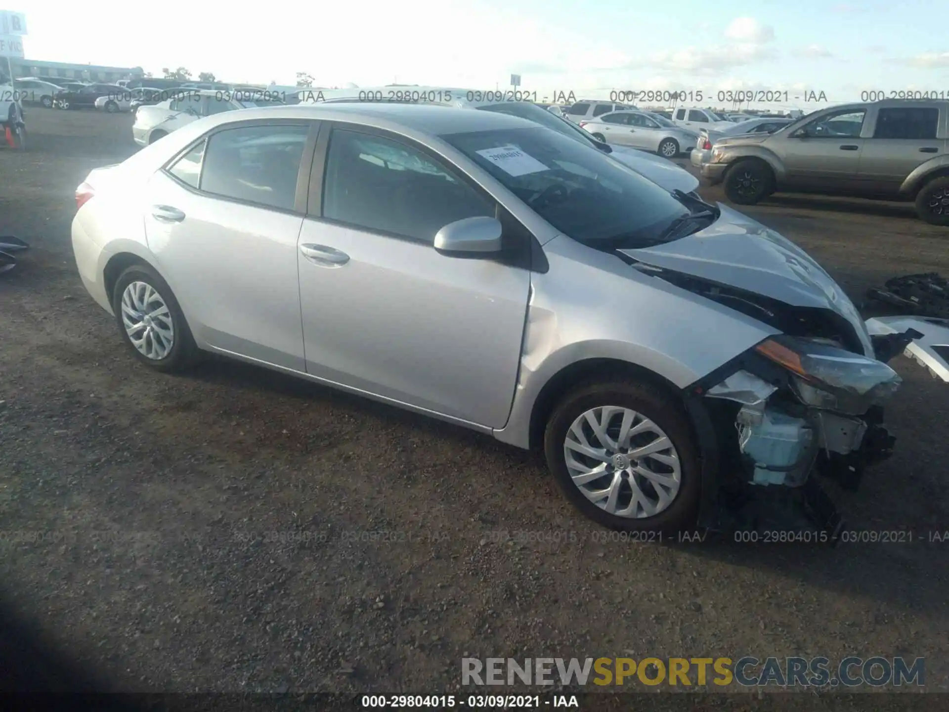 1 Photograph of a damaged car 2T1BURHE4KC133273 TOYOTA COROLLA 2019