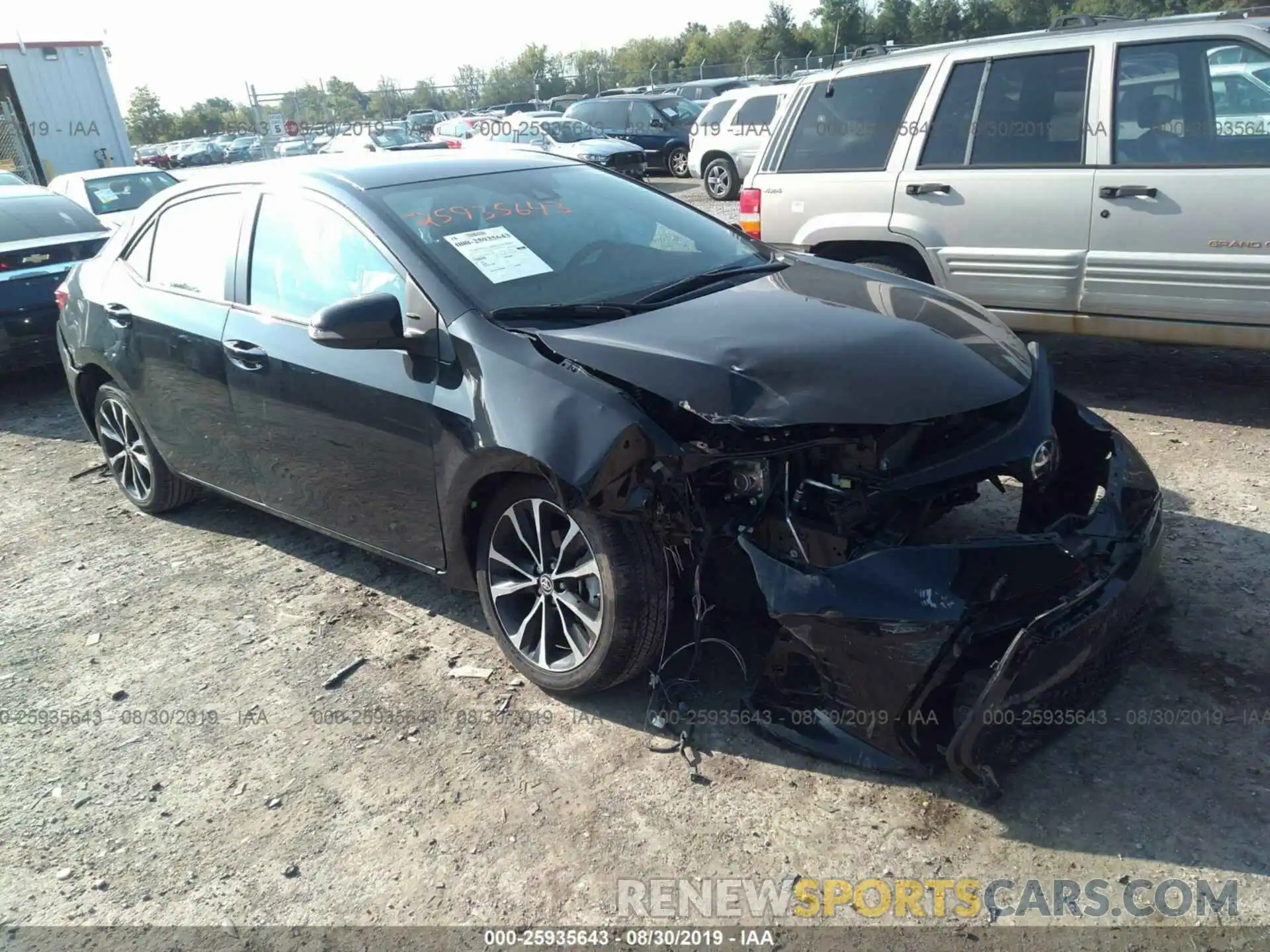 1 Photograph of a damaged car 2T1BURHE4KC134441 TOYOTA COROLLA 2019