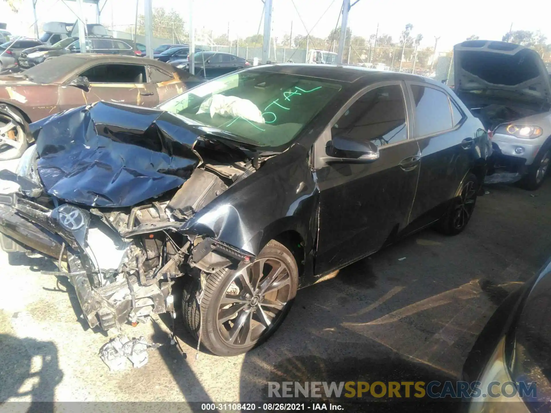 2 Photograph of a damaged car 2T1BURHE4KC134505 TOYOTA COROLLA 2019