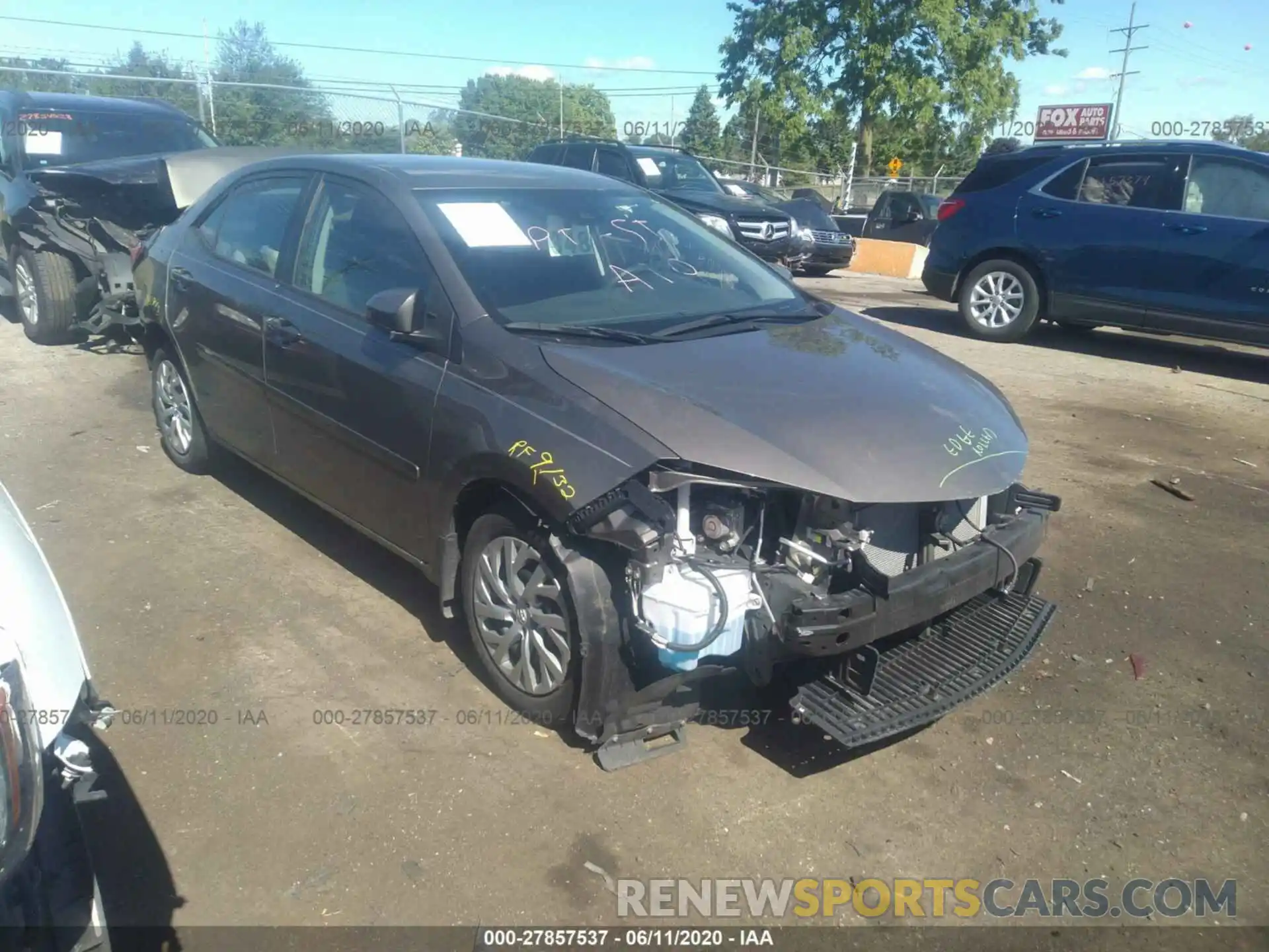 1 Photograph of a damaged car 2T1BURHE4KC134746 TOYOTA COROLLA 2019