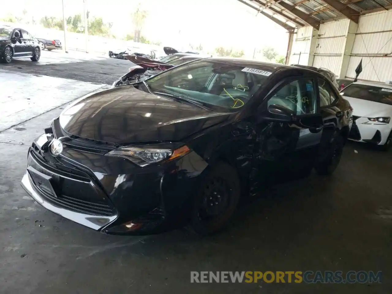 2 Photograph of a damaged car 2T1BURHE4KC136433 TOYOTA COROLLA 2019