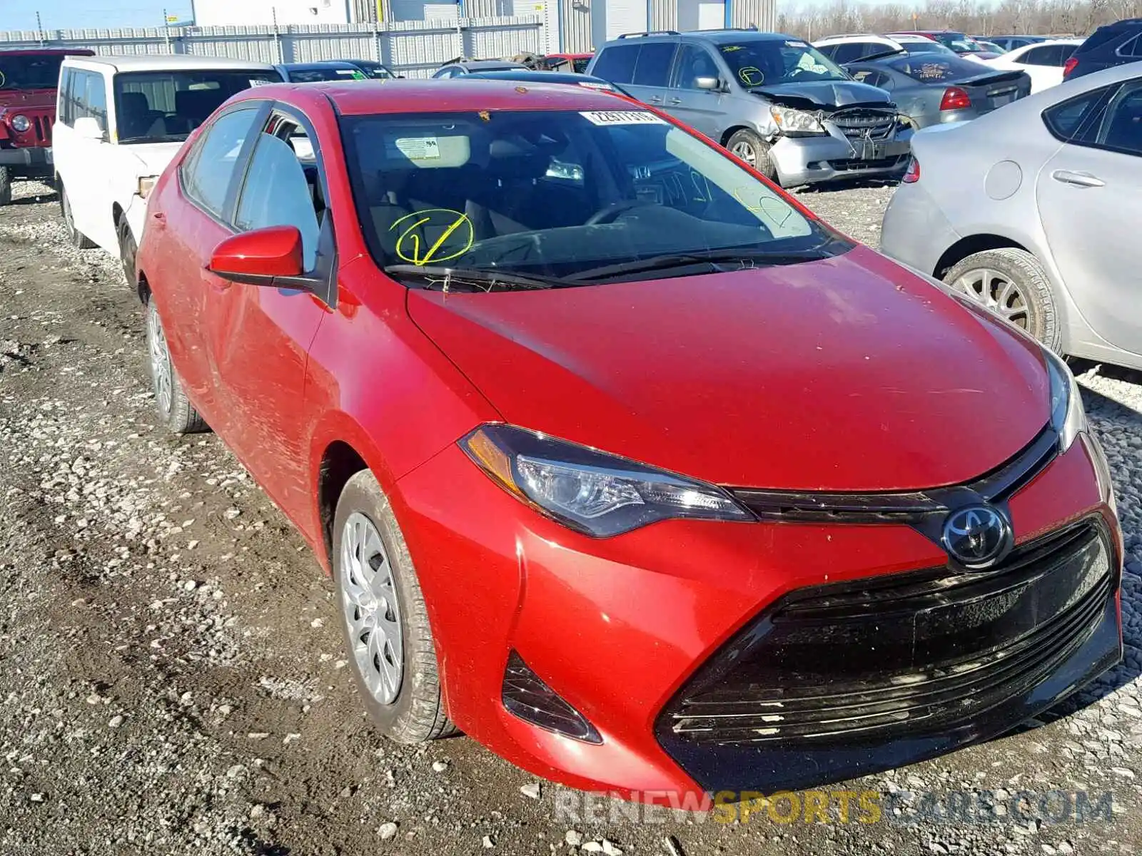 1 Photograph of a damaged car 2T1BURHE4KC138201 TOYOTA COROLLA 2019