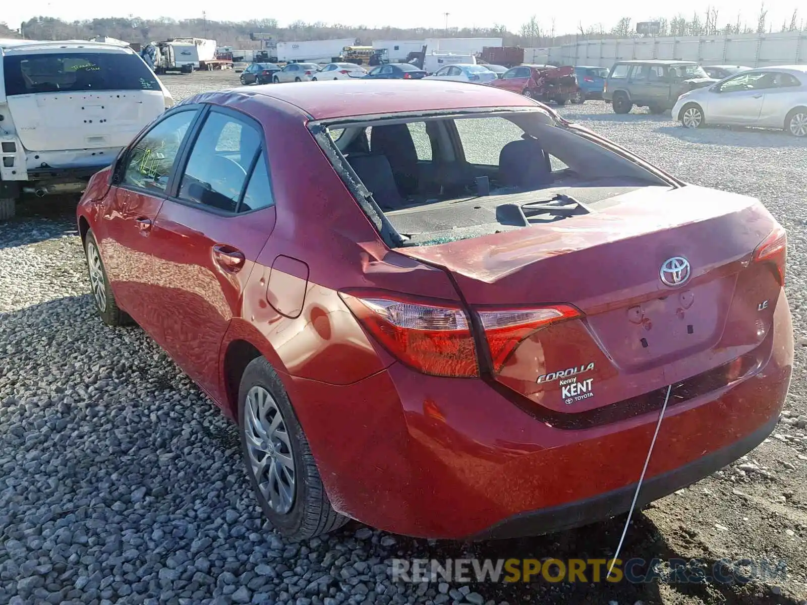 3 Photograph of a damaged car 2T1BURHE4KC138201 TOYOTA COROLLA 2019