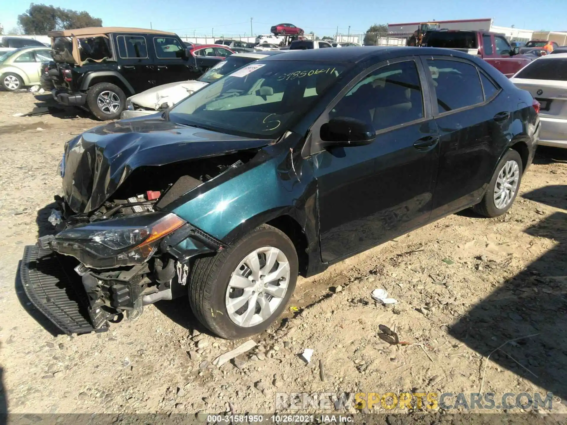 2 Photograph of a damaged car 2T1BURHE4KC138957 TOYOTA COROLLA 2019