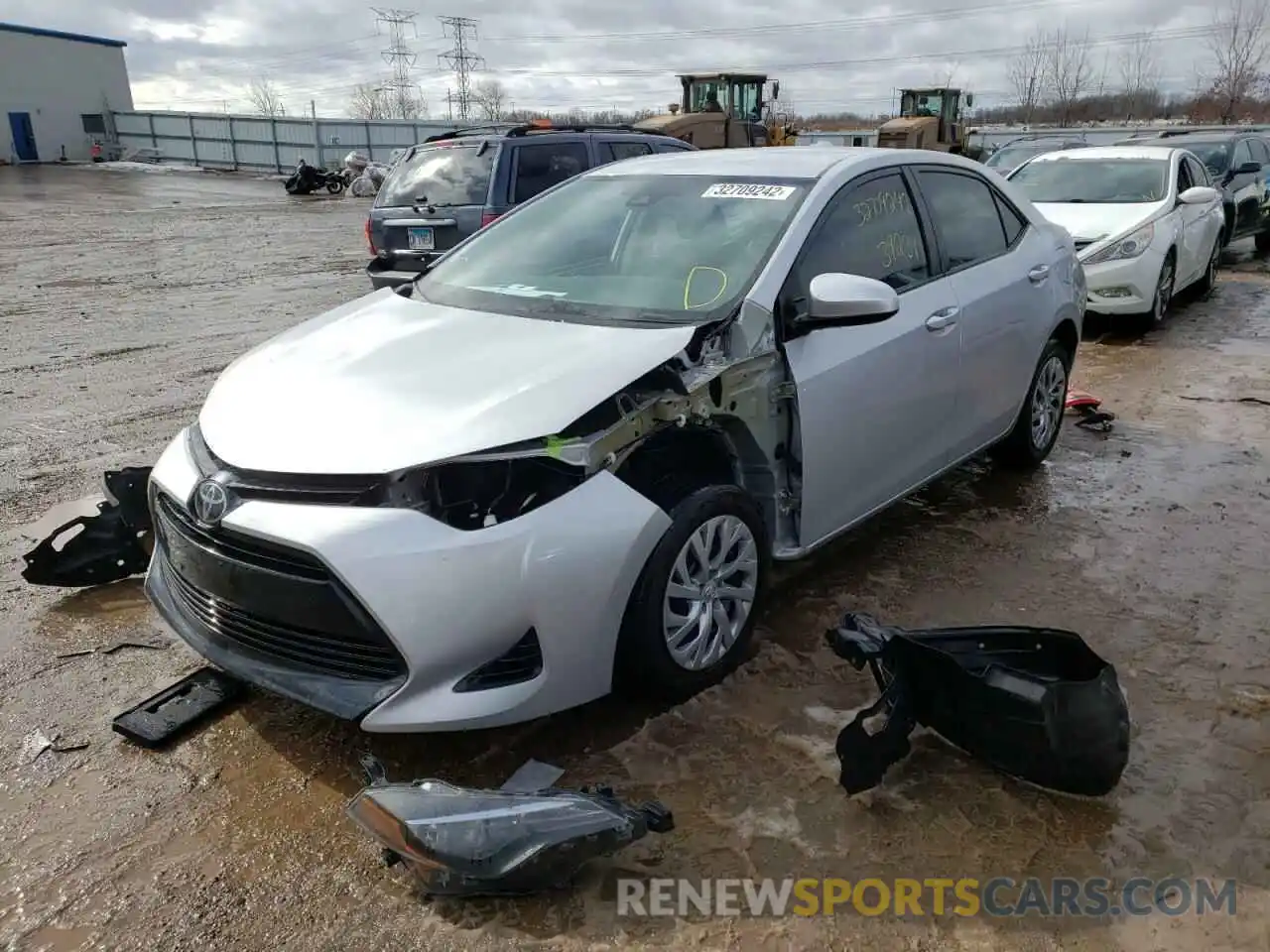 2 Photograph of a damaged car 2T1BURHE4KC139347 TOYOTA COROLLA 2019