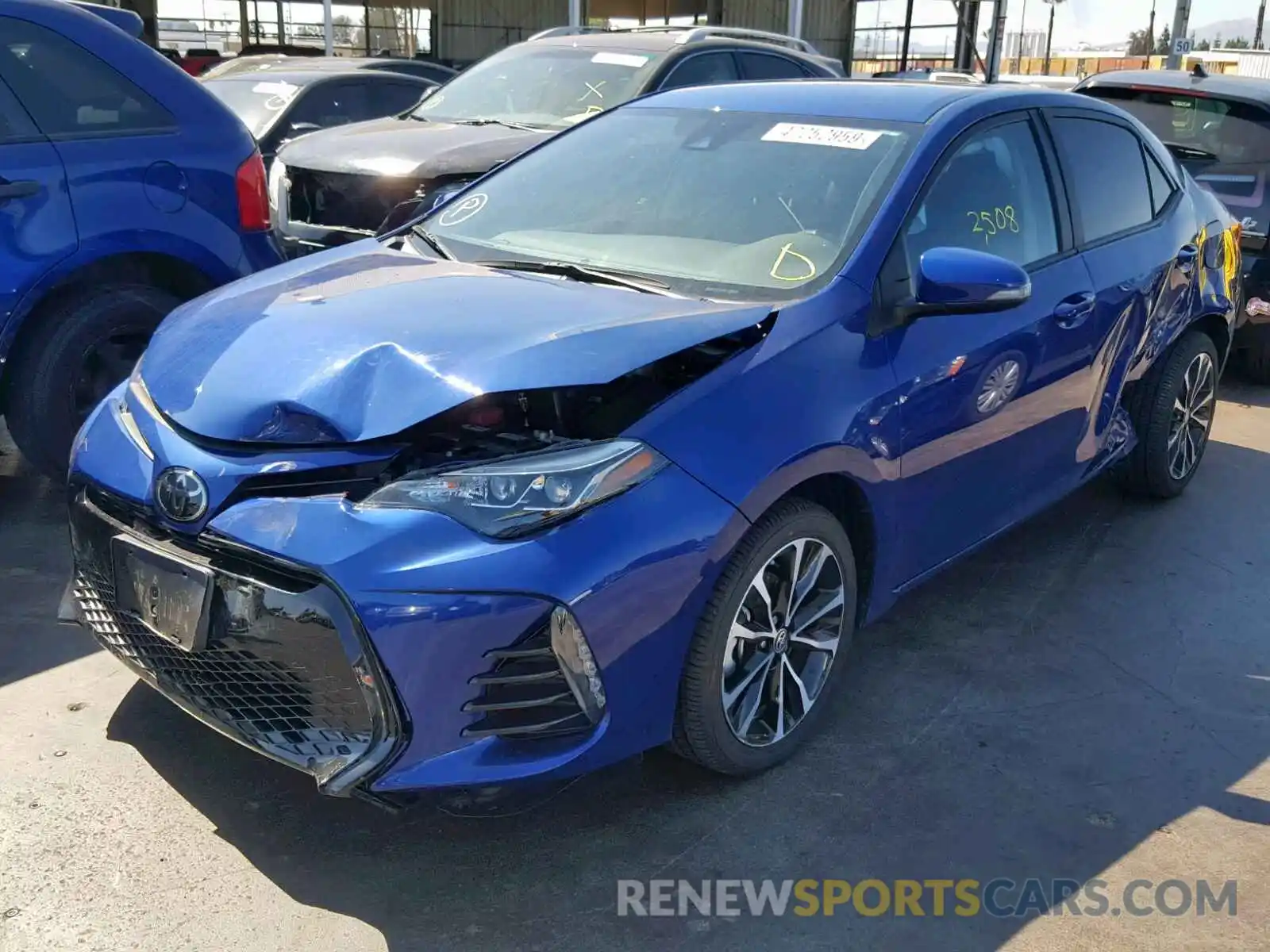 2 Photograph of a damaged car 2T1BURHE4KC141695 TOYOTA COROLLA 2019