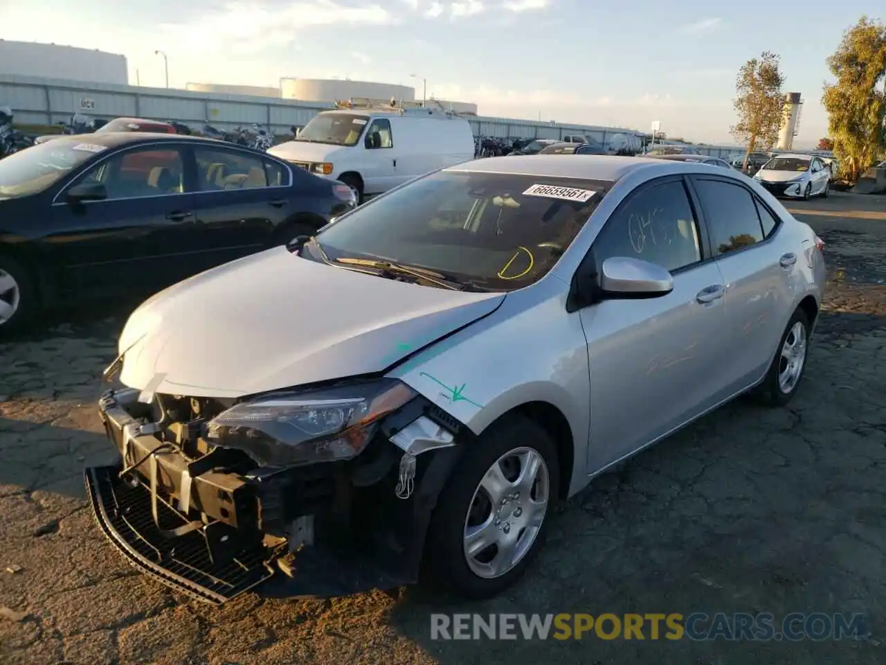 2 Photograph of a damaged car 2T1BURHE4KC141969 TOYOTA COROLLA 2019