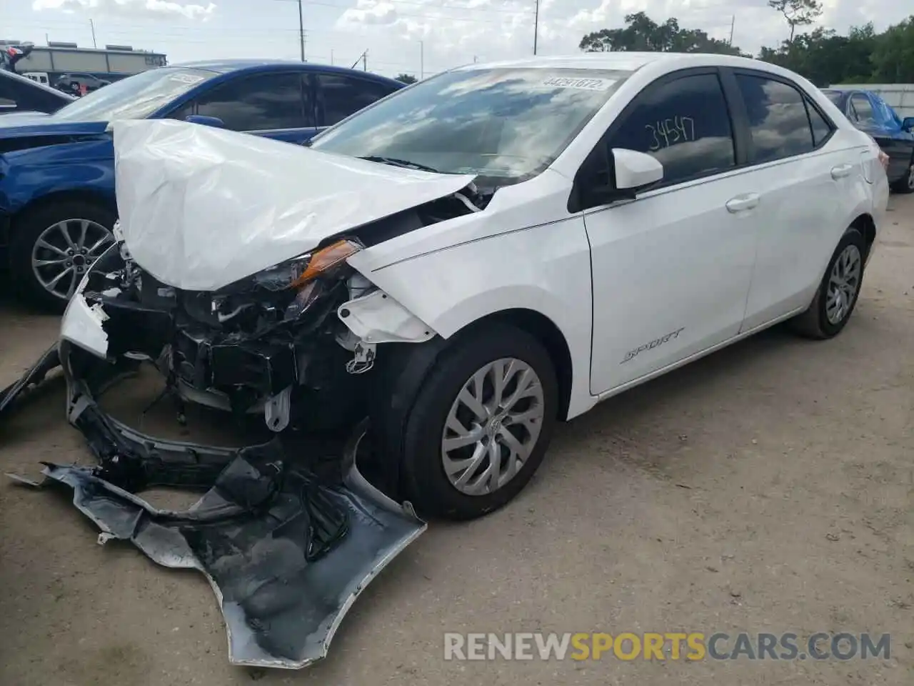 2 Photograph of a damaged car 2T1BURHE4KC142992 TOYOTA COROLLA 2019