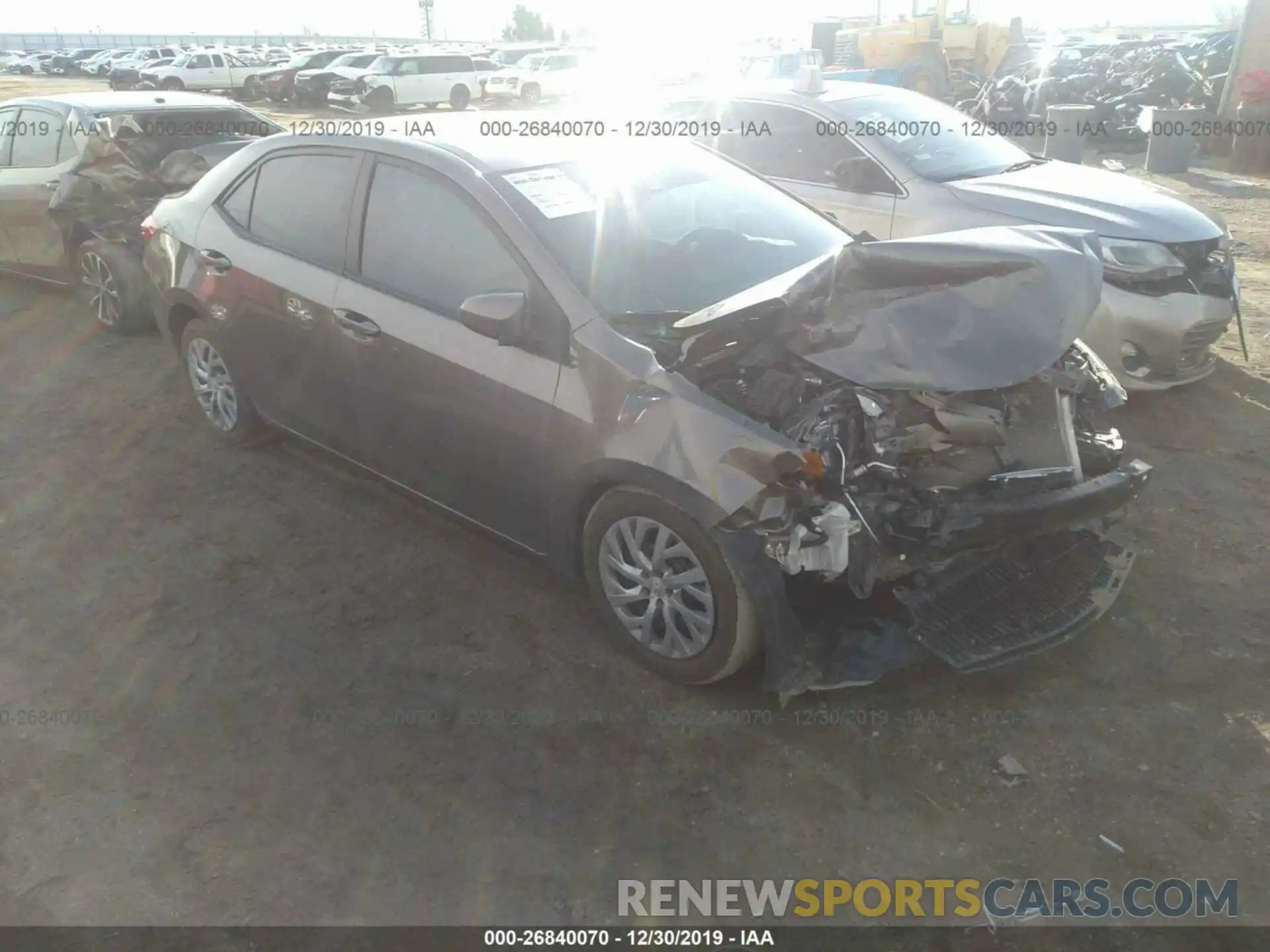 1 Photograph of a damaged car 2T1BURHE4KC143205 TOYOTA COROLLA 2019